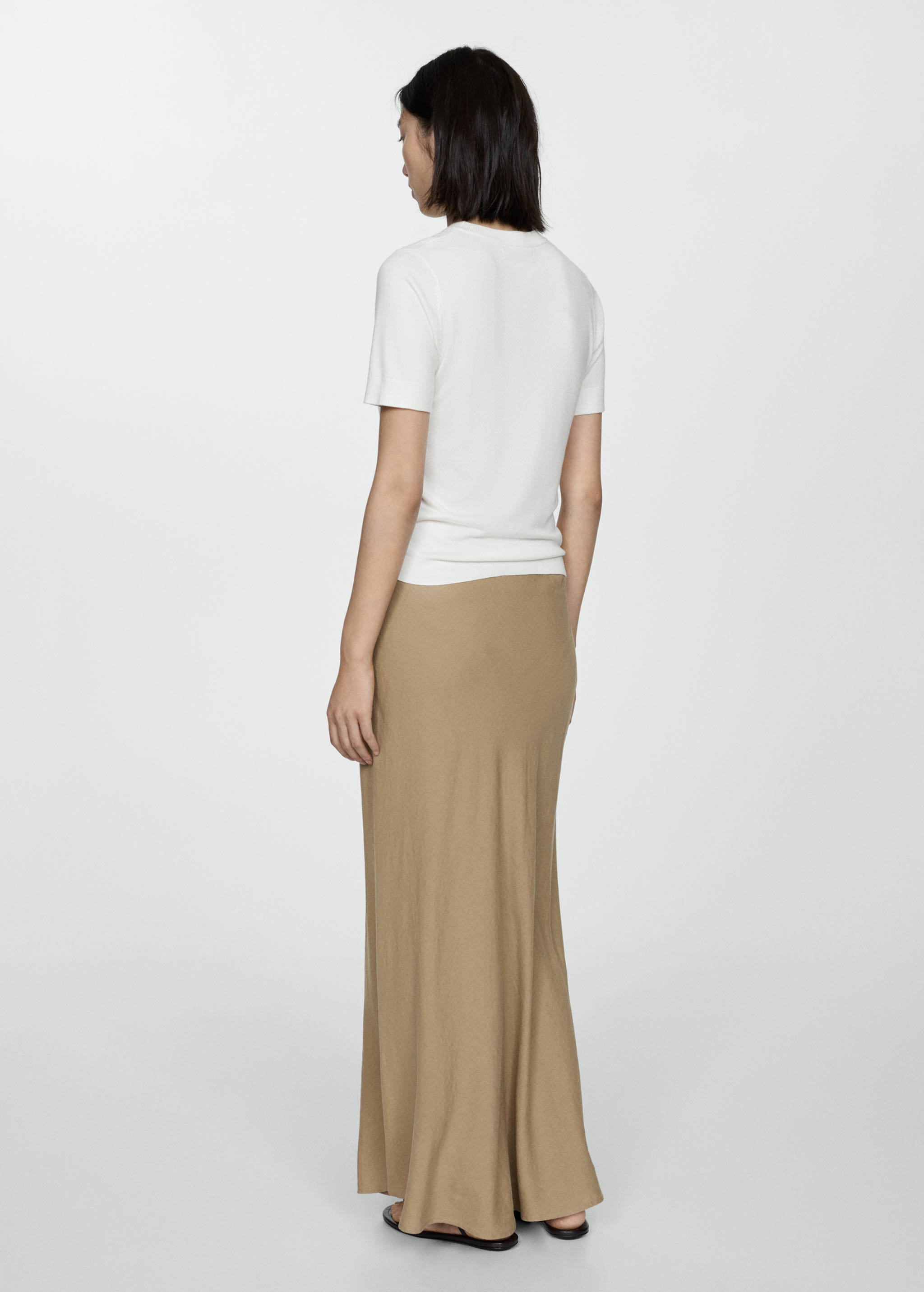 Kurzärmliger Feinstrickpullover - Rückseite des Artikels