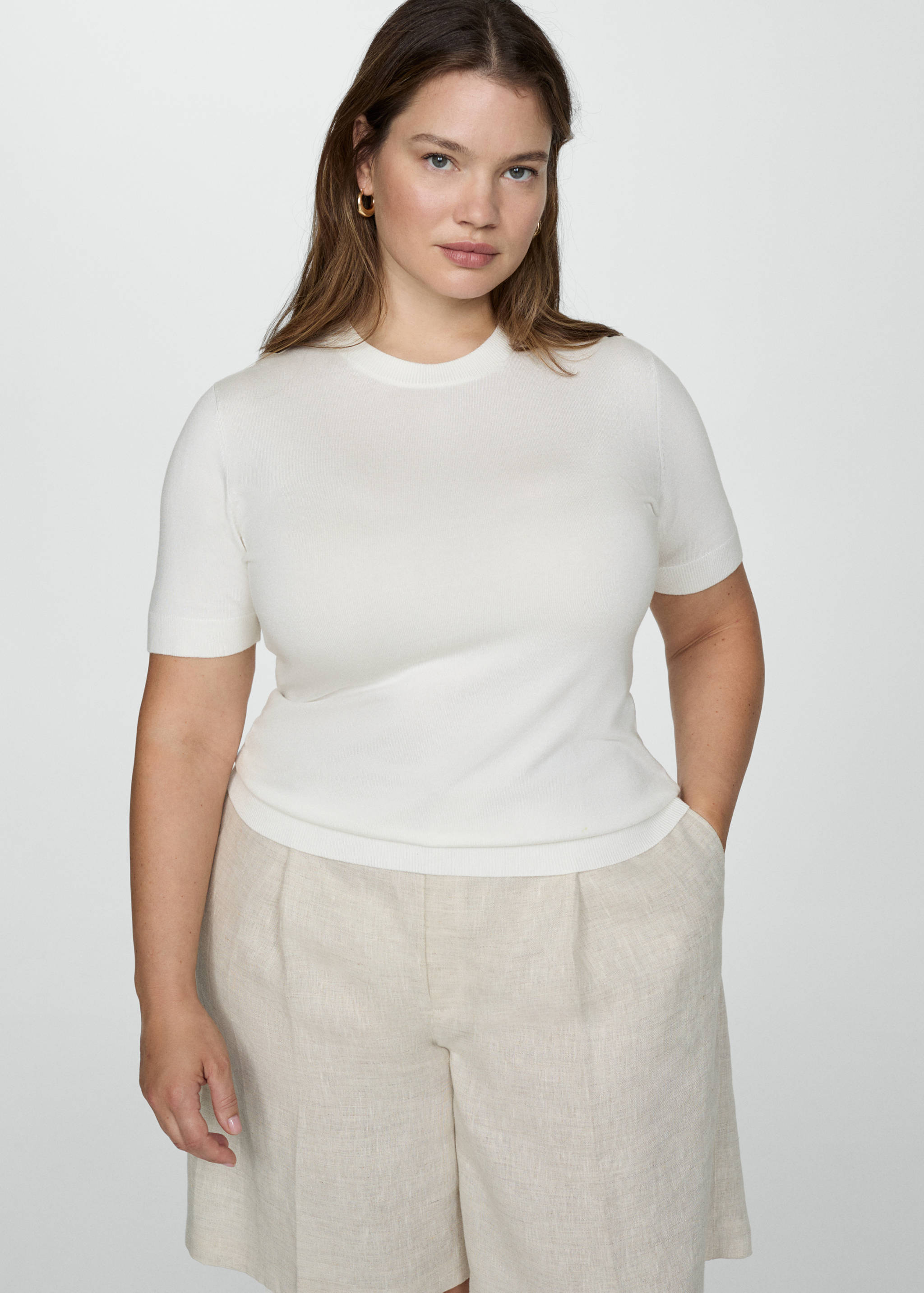 Kurzärmliger Feinstrickpullover - Detail des Artikels 5