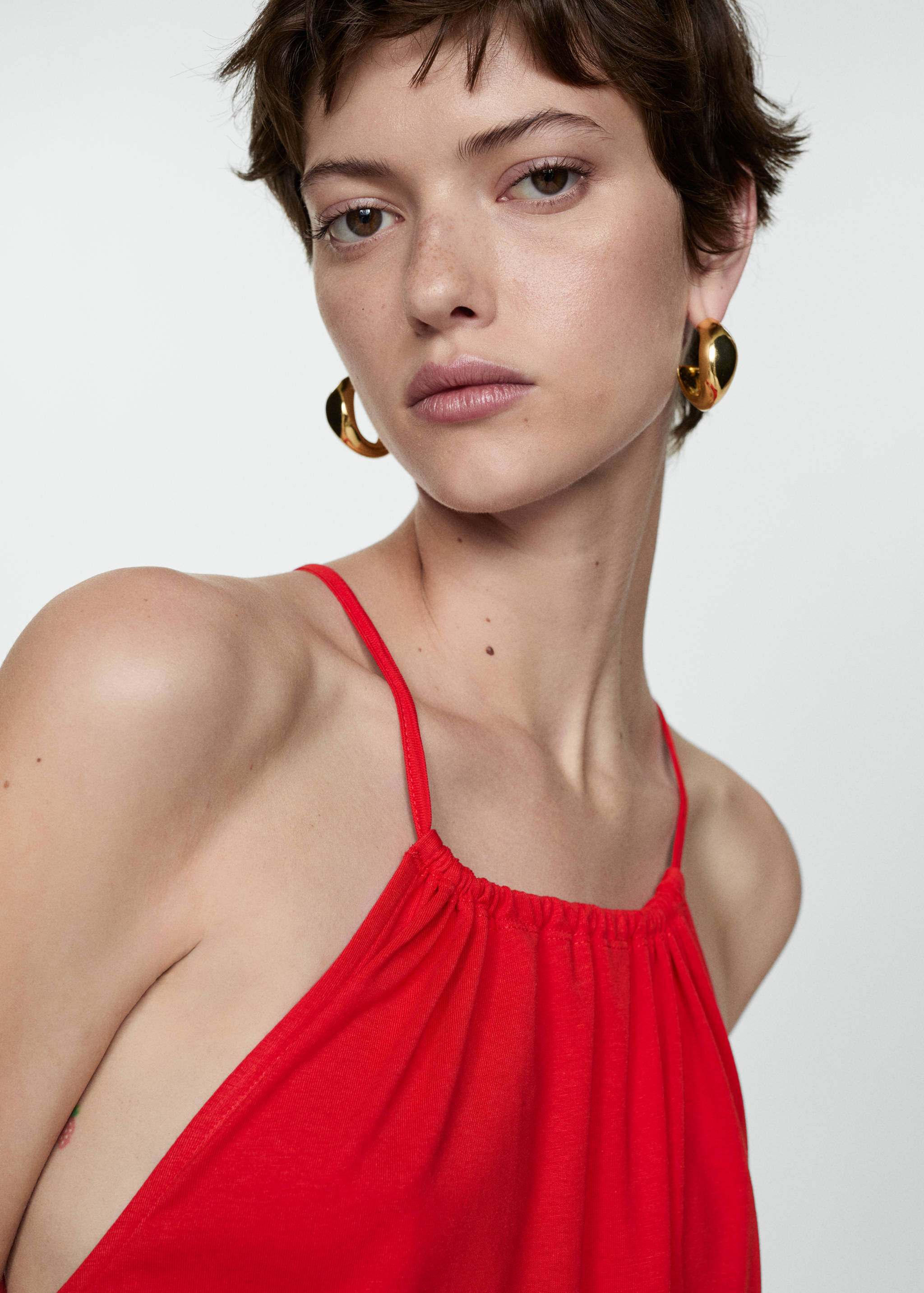 Long cotton dress - Details of the article 1