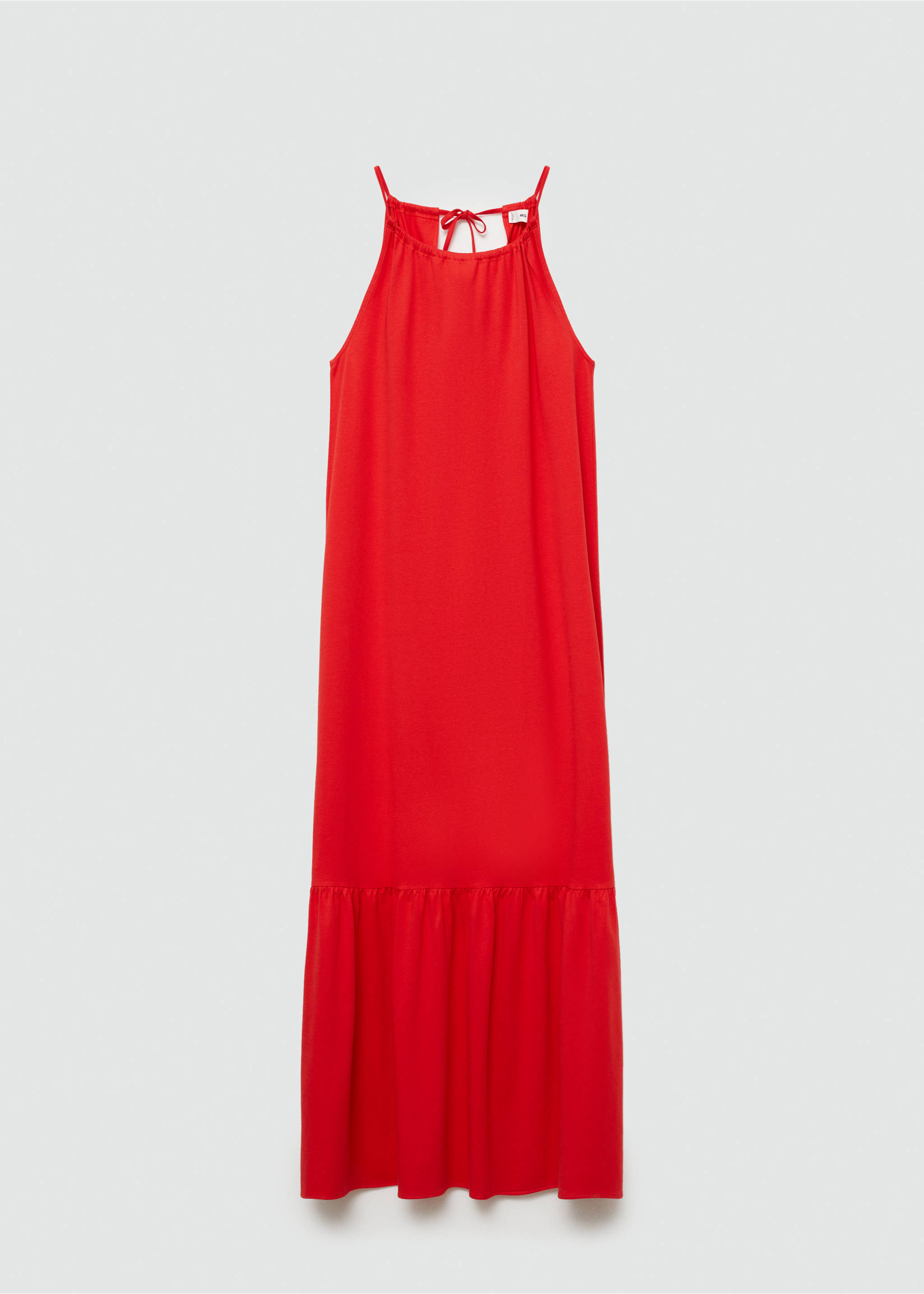 Lang kjole i bomull - Artikkel uten modell, Rød. Ref: 77042920-00.