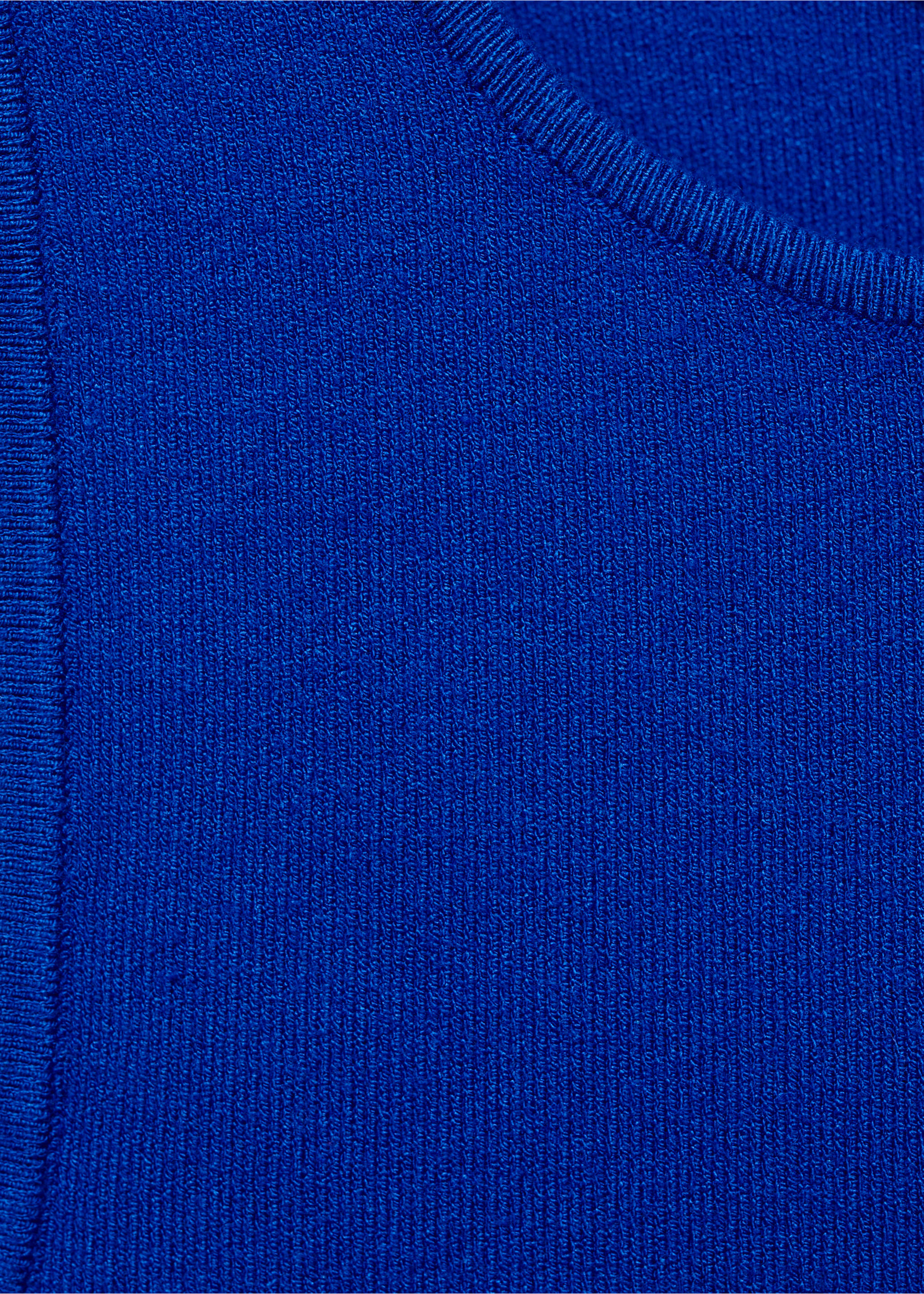 Knitted cropped top - Details of the article 8, Vibrant blue. Ref: 77042921-00.