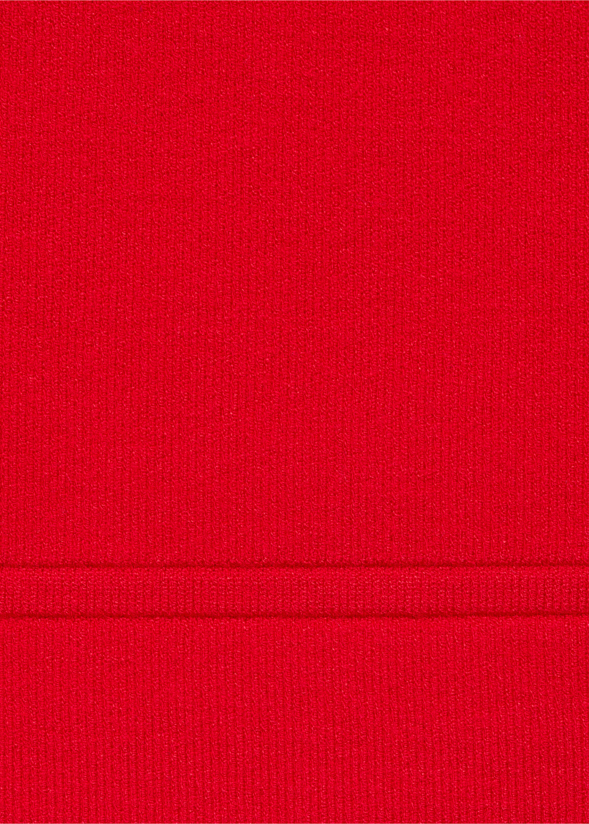 Knitted cropped top - Details of the article 0, Red. Ref: 77042921-00.