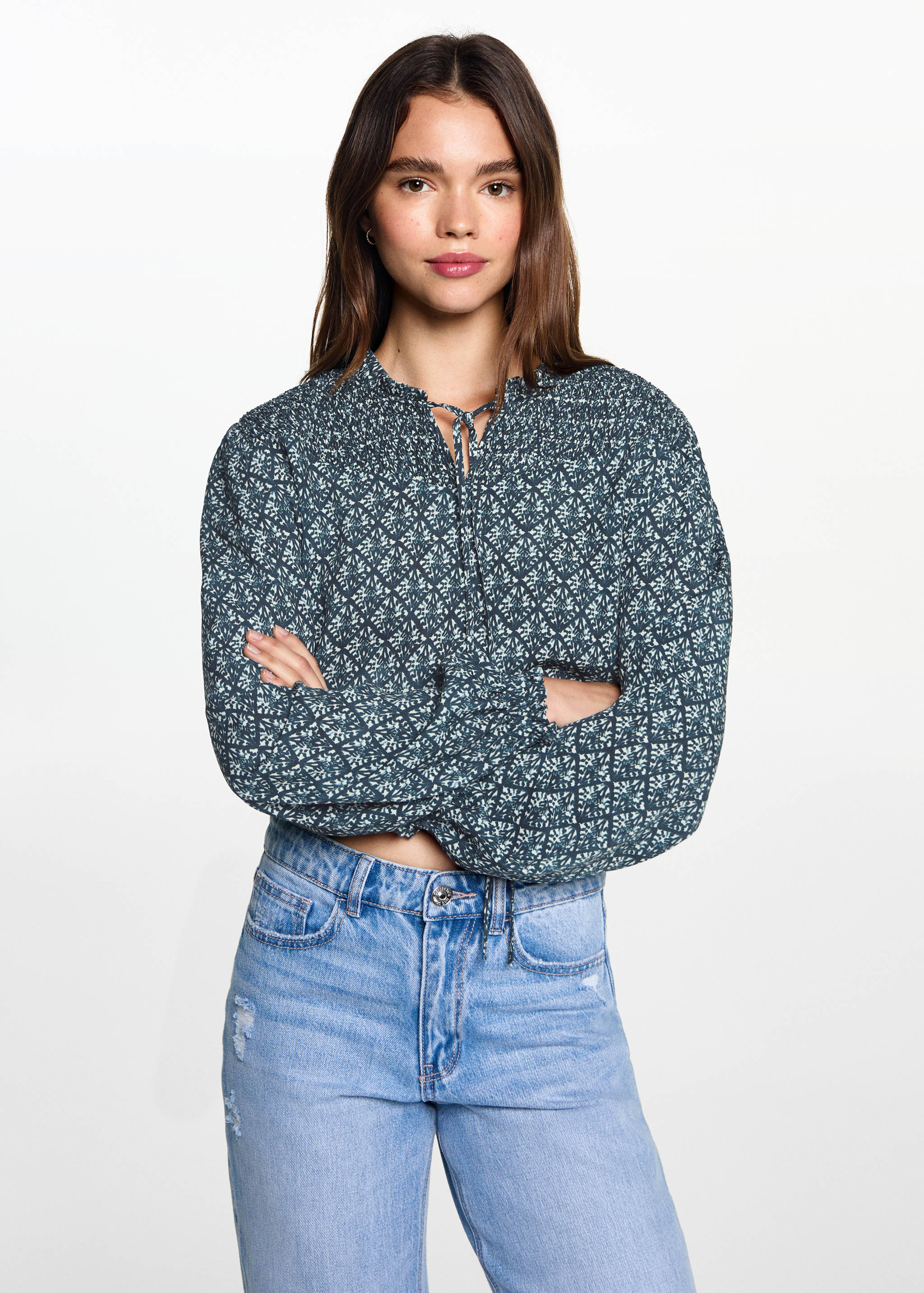 Blusa estampada - Plano medio