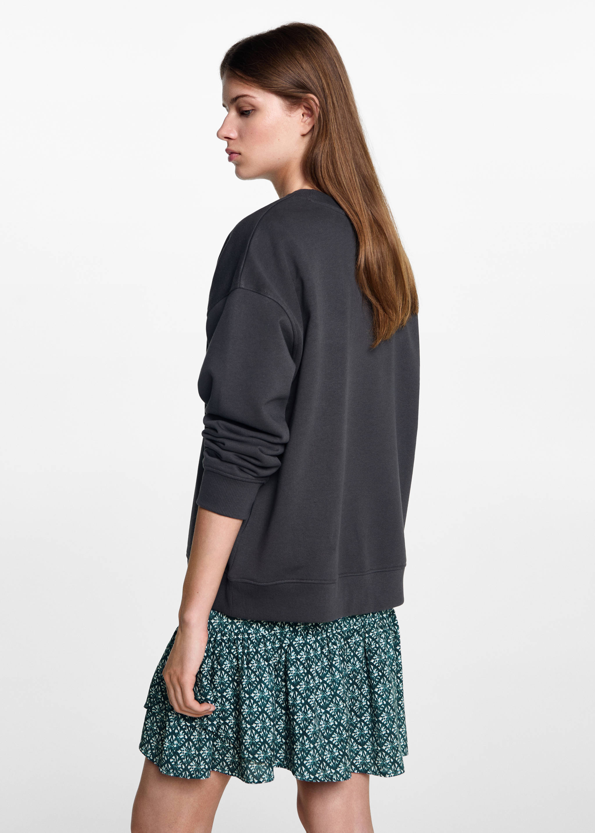 Sweat-shirt coton détails brodés - Verso de l’article