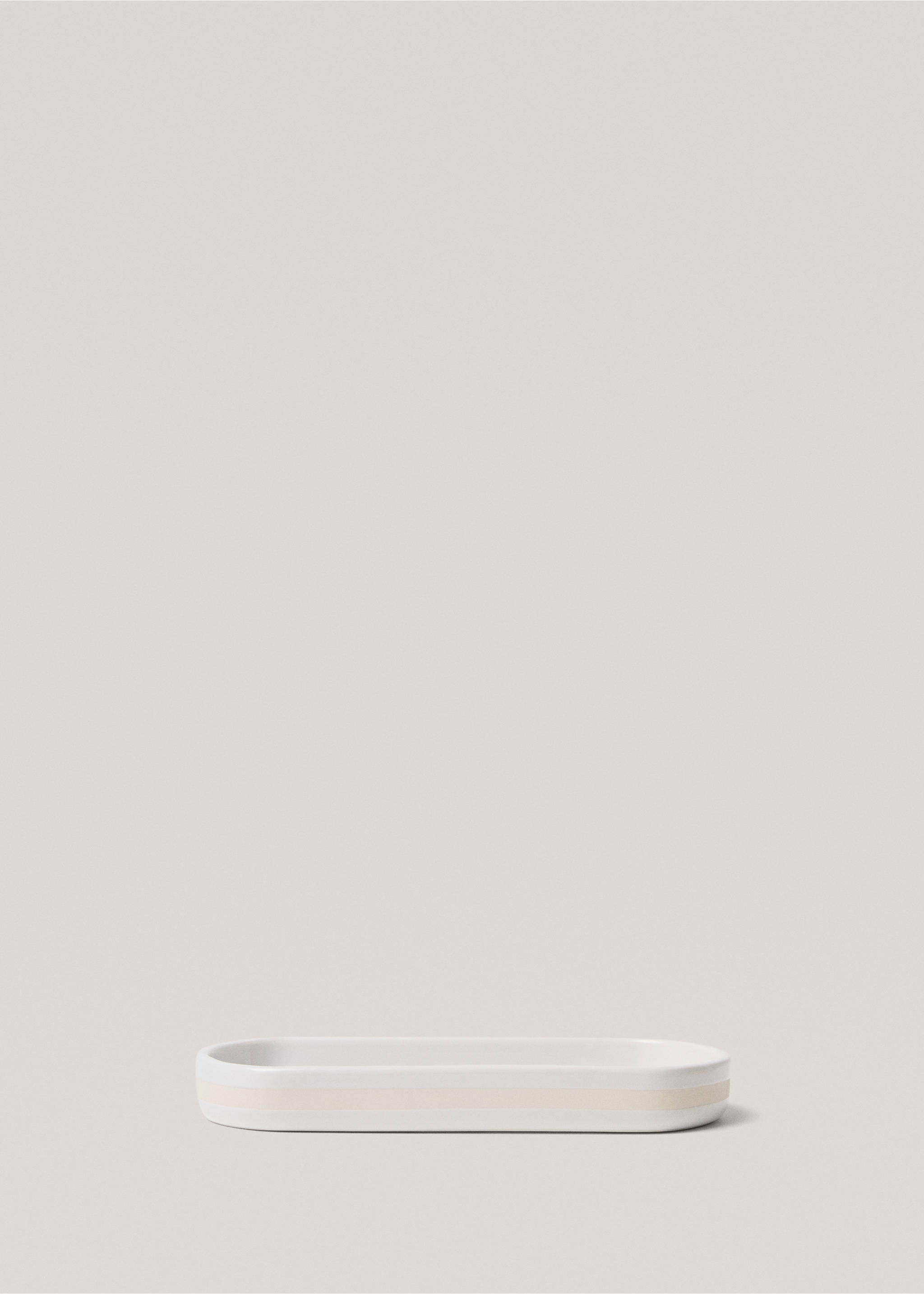 Stoneware bathroom tray - Article without model, White. Ref: 77043262-00.