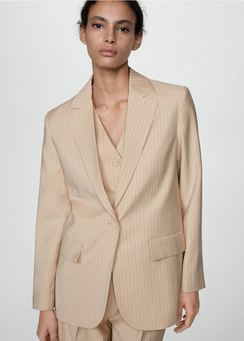 Pinstripe suit jacket