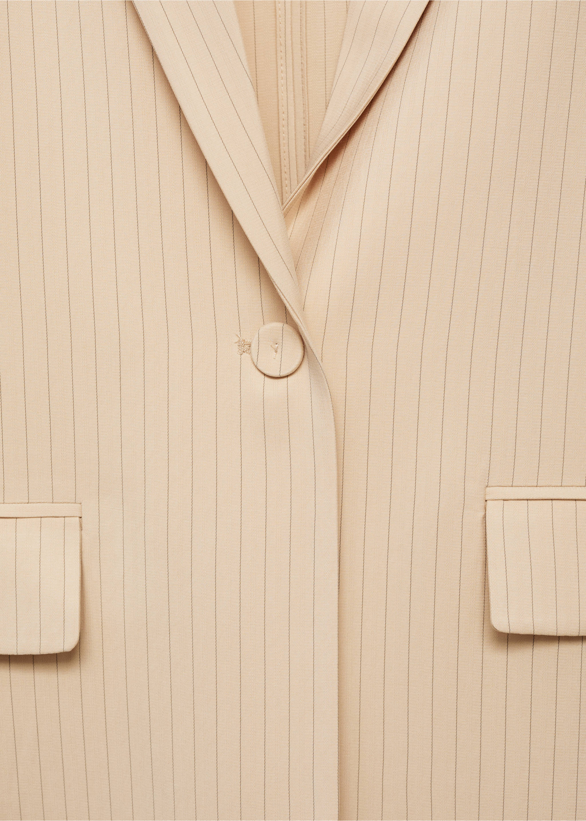 Blazer de fato às riscas - Pormenor do artigo 8, Bege. Ref: 77043265-00.