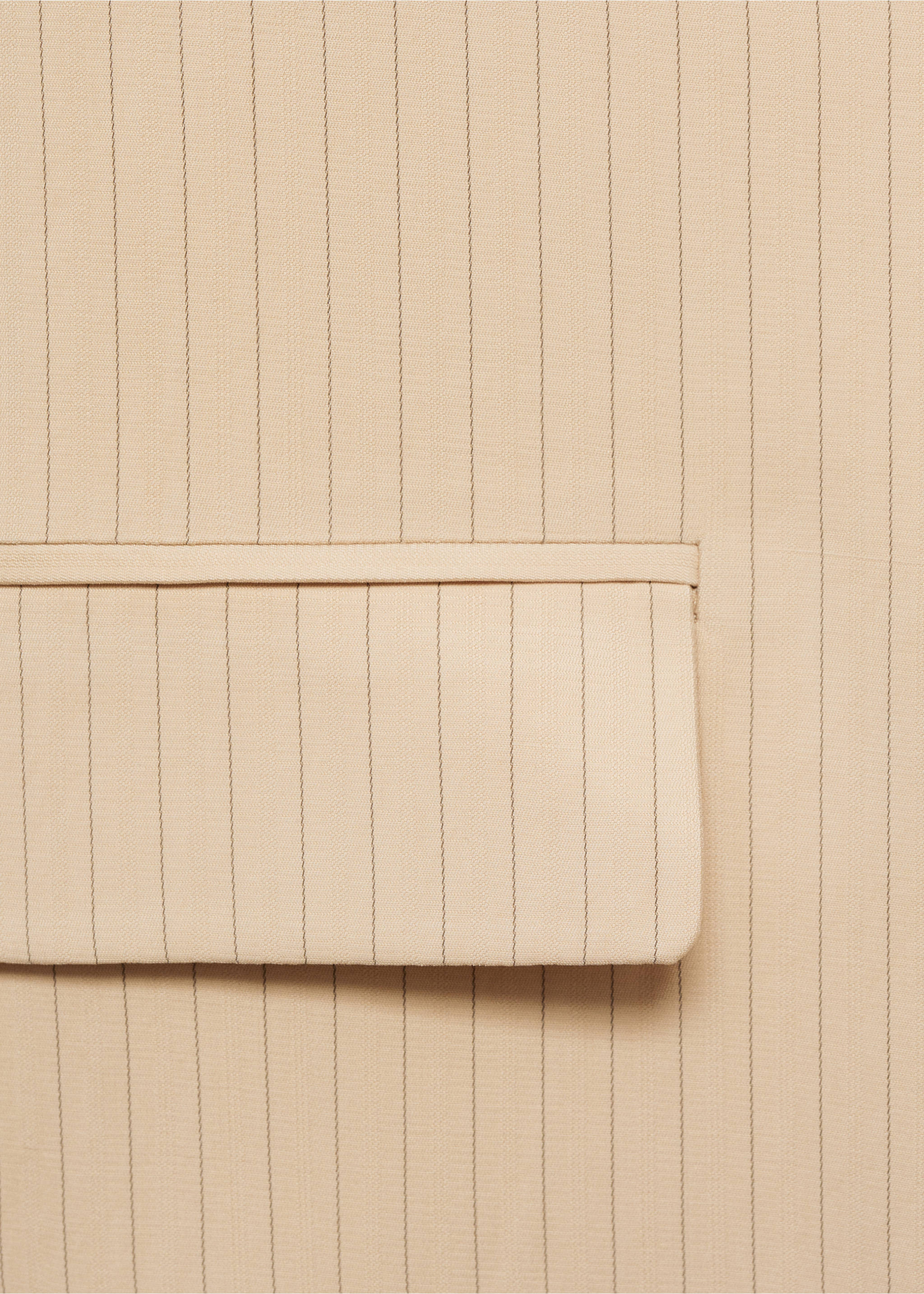 Blazer de fato às riscas - Pormenor do artigo 0, Bege. Ref: 77043265-00.