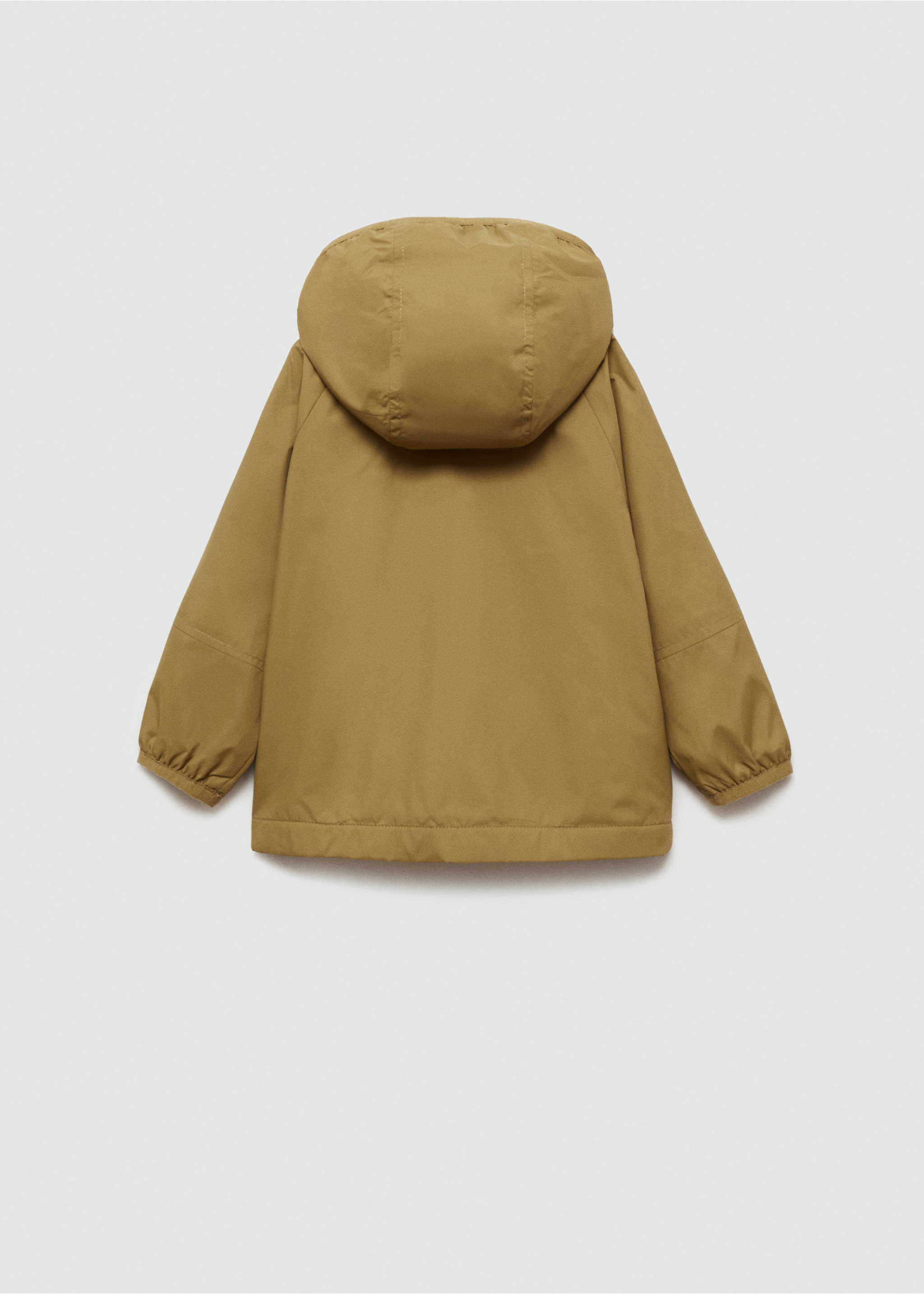Hooded coat - Reverse of the article, Khaki. Ref: 77043268-00.