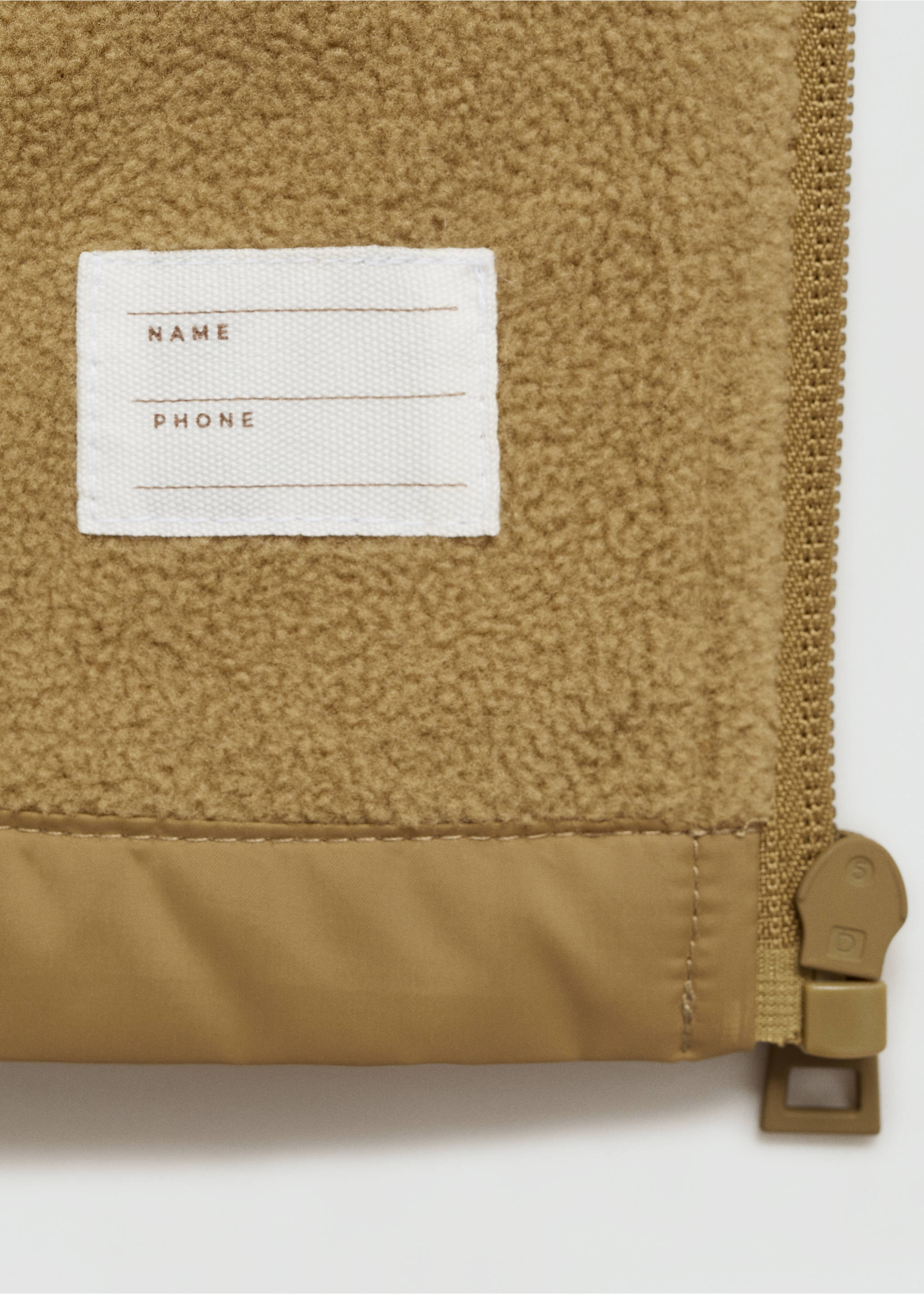 Hooded coat - Details of the article 0, Khaki. Ref: 77043268-00.