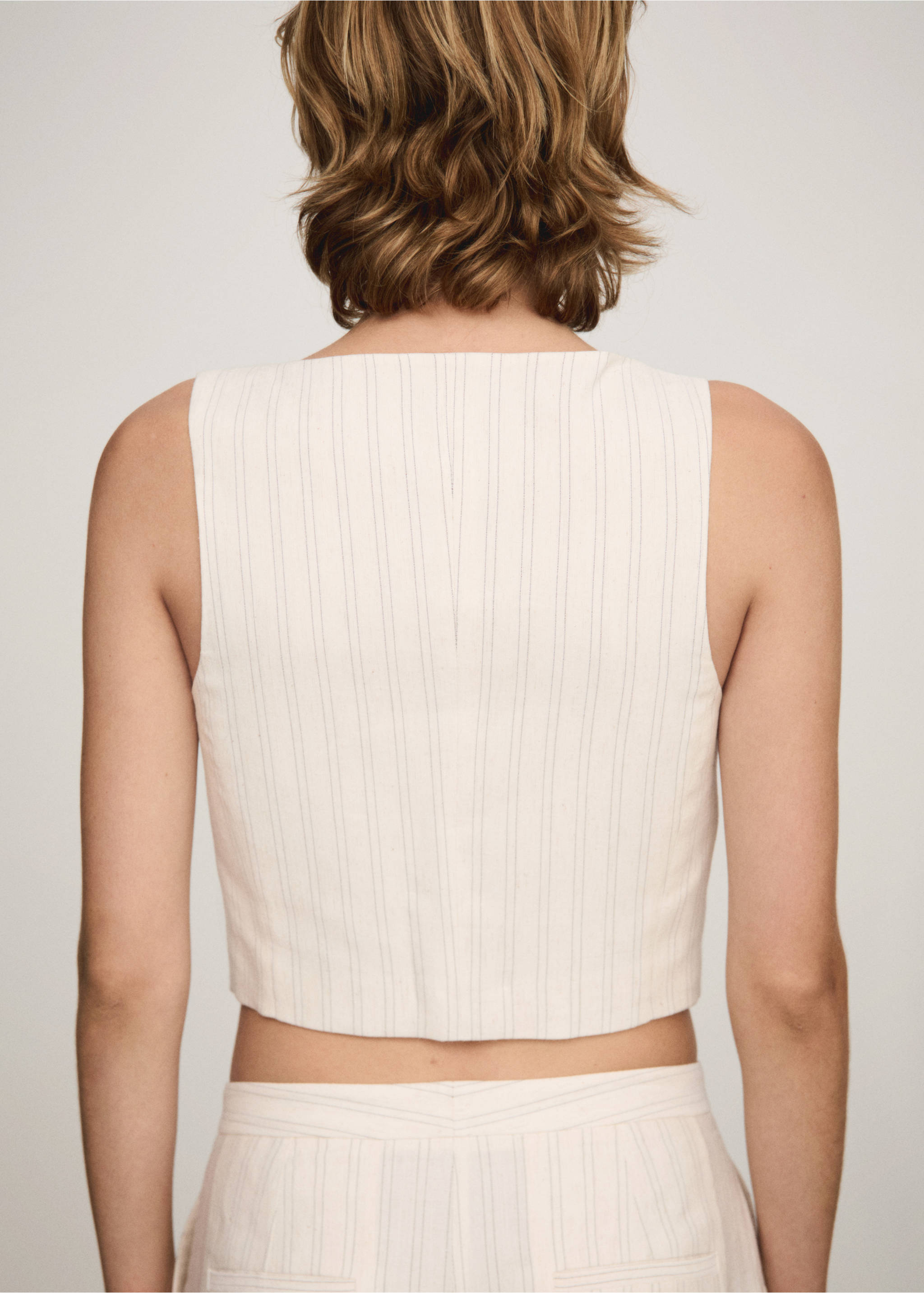 Randig kostymväst - Artikelns baksida, Rå. Ref: 77043271-00.