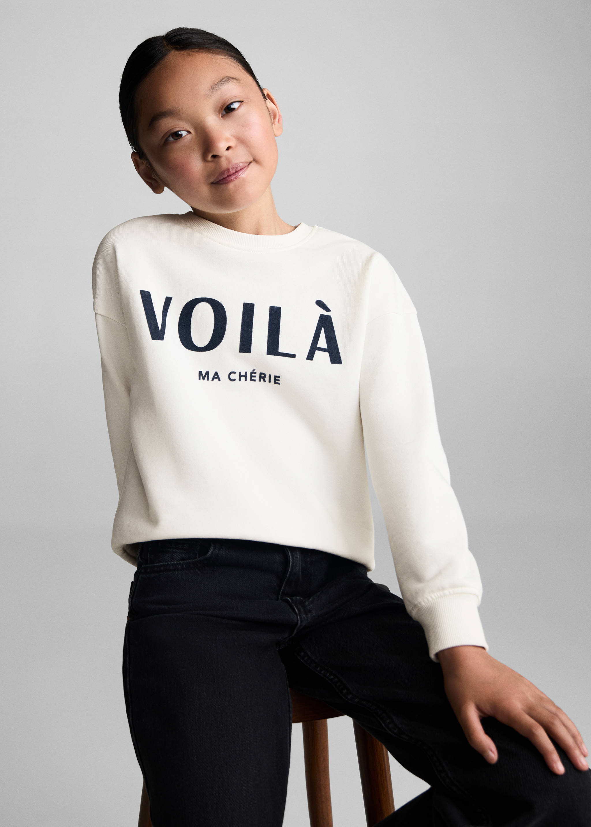 Printed cotton sweatshirt - Medium plane