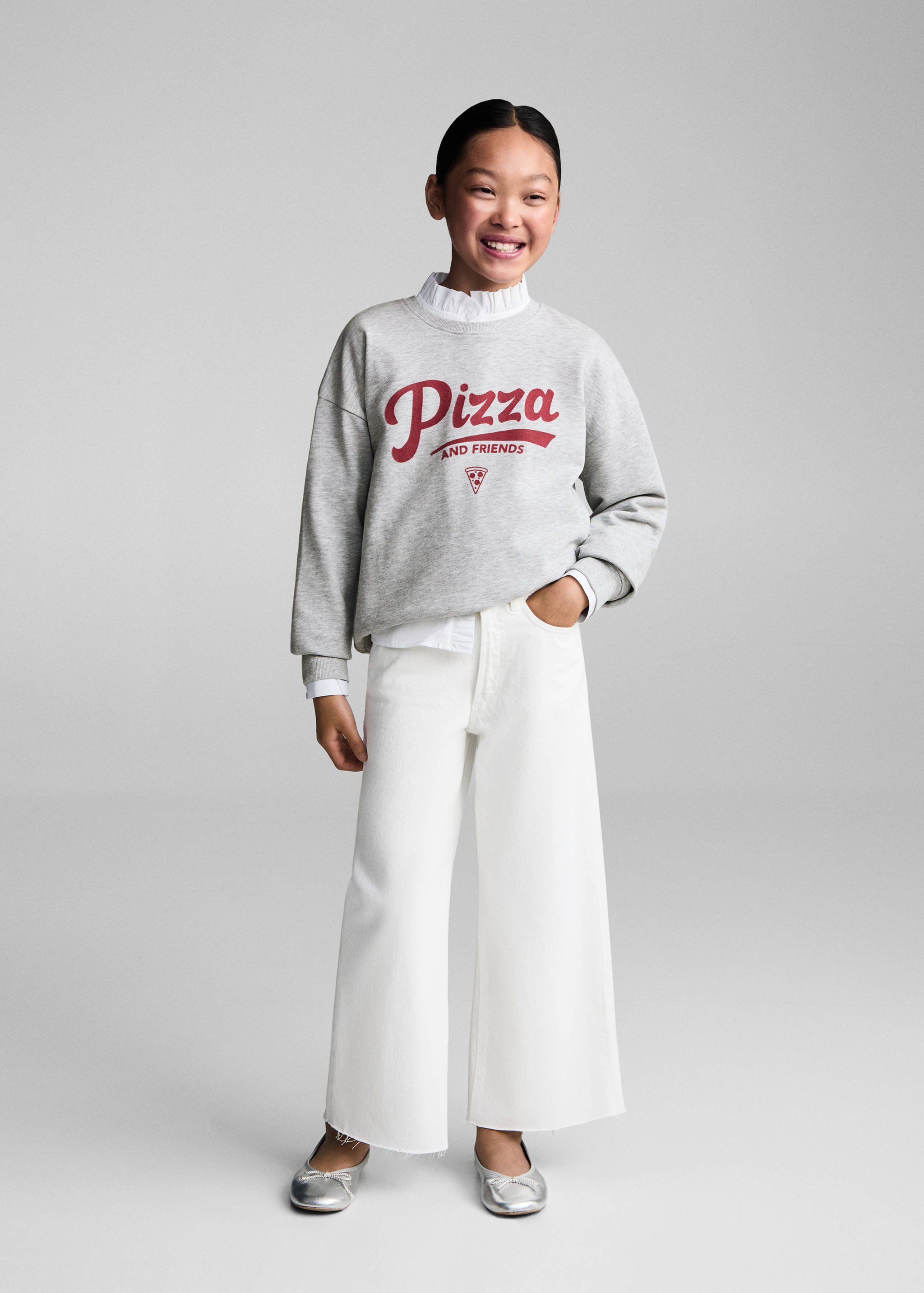 Printed cotton sweatshirt - General plane