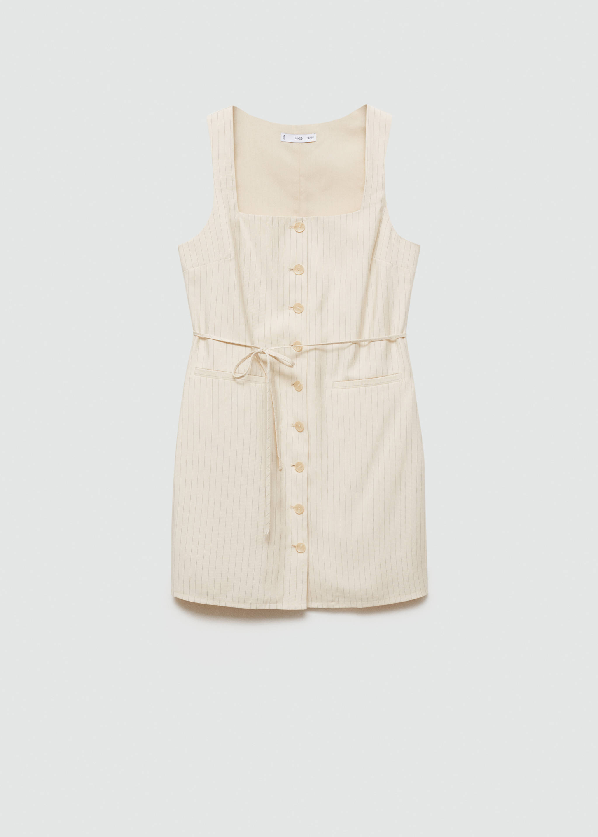 Pasiasta sukienka z wiązaniem - Artykuł bez modela/modelki