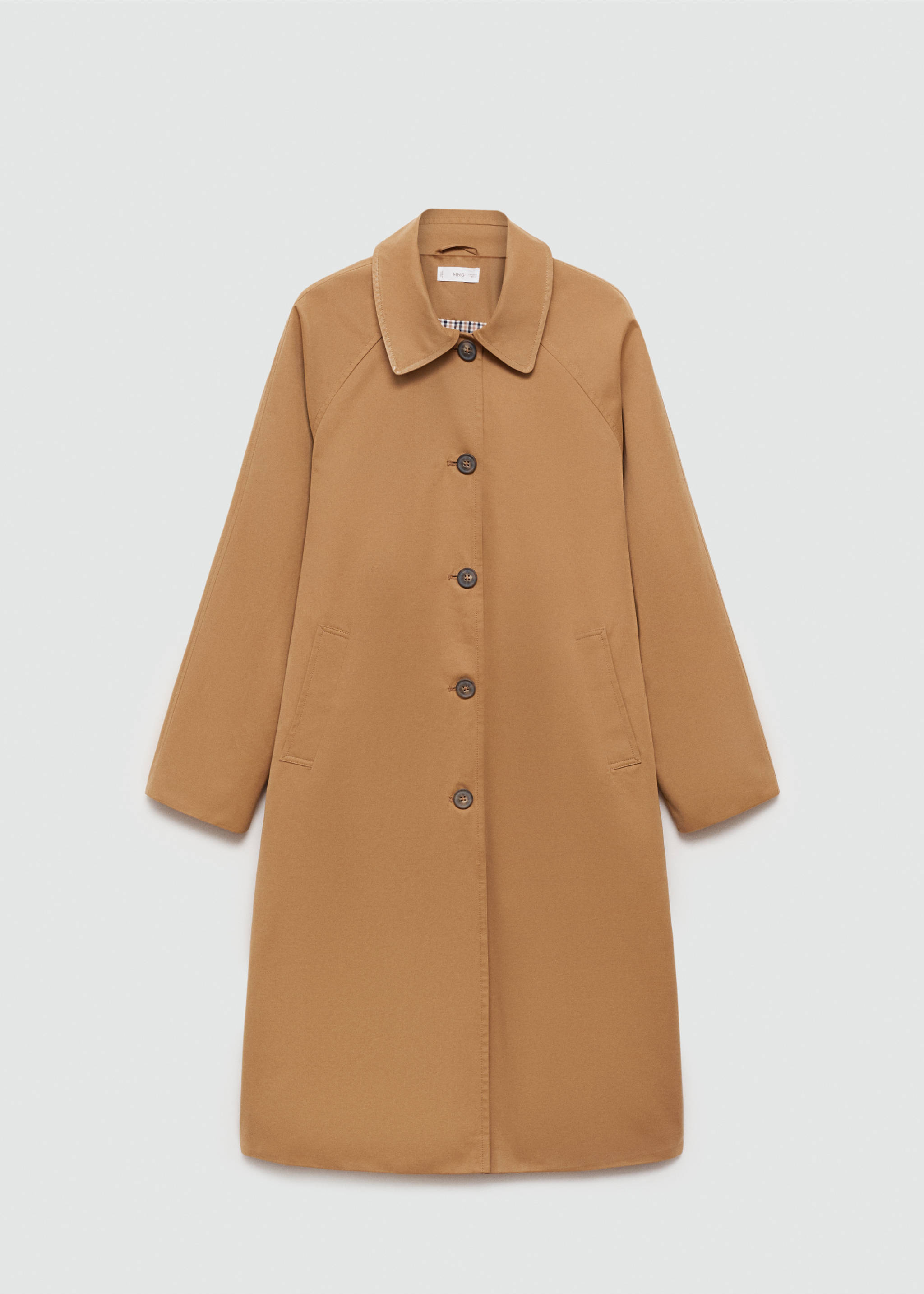 Classic long trench coat - Article without model, Beige. Ref: 77043284-00.