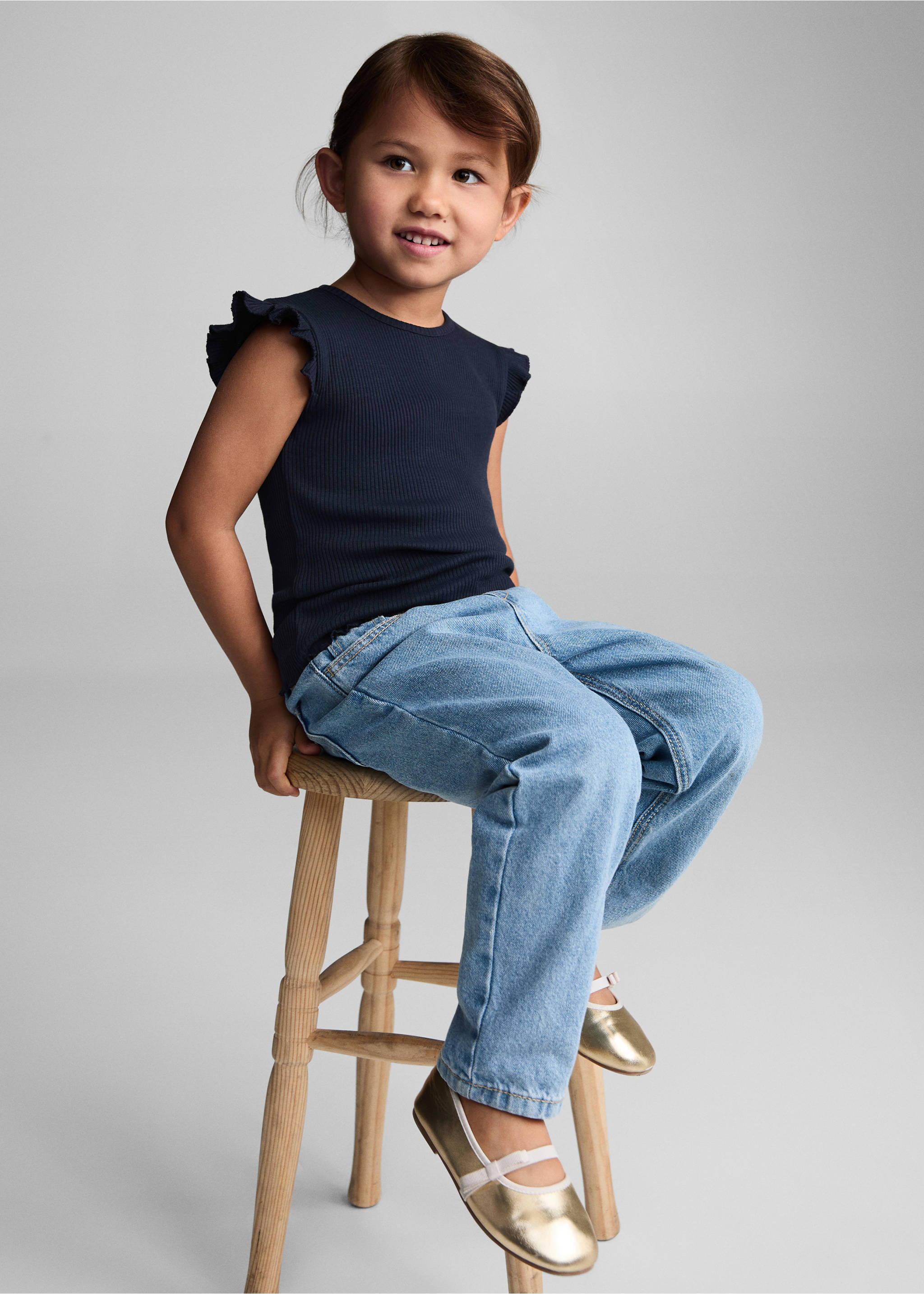 Frills cotton t-shirt - General plane, Dark Navy. Ref: 77043291-00.