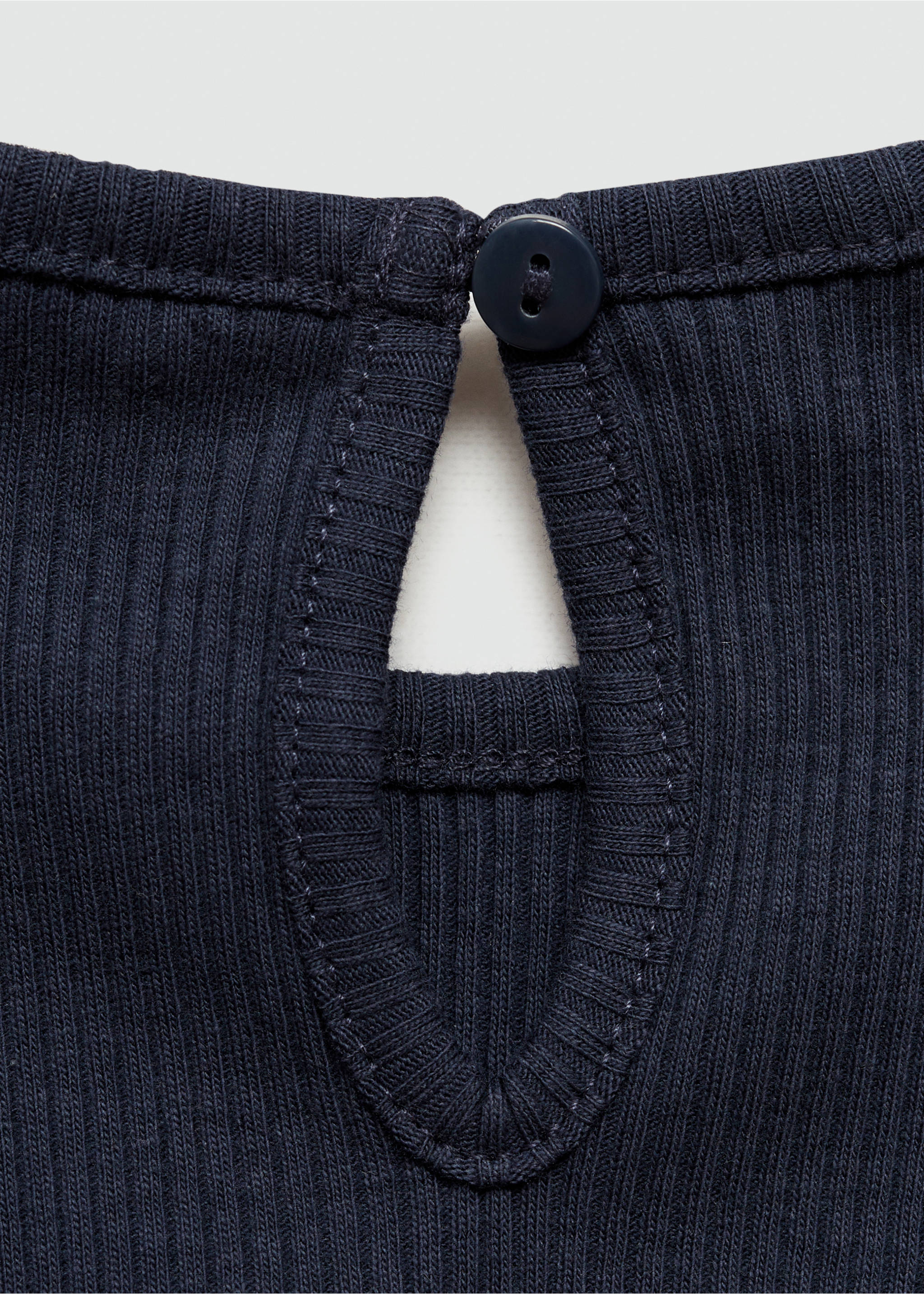 Frills cotton t-shirt - Details of the article 0, Dark Navy. Ref: 77043291-00.