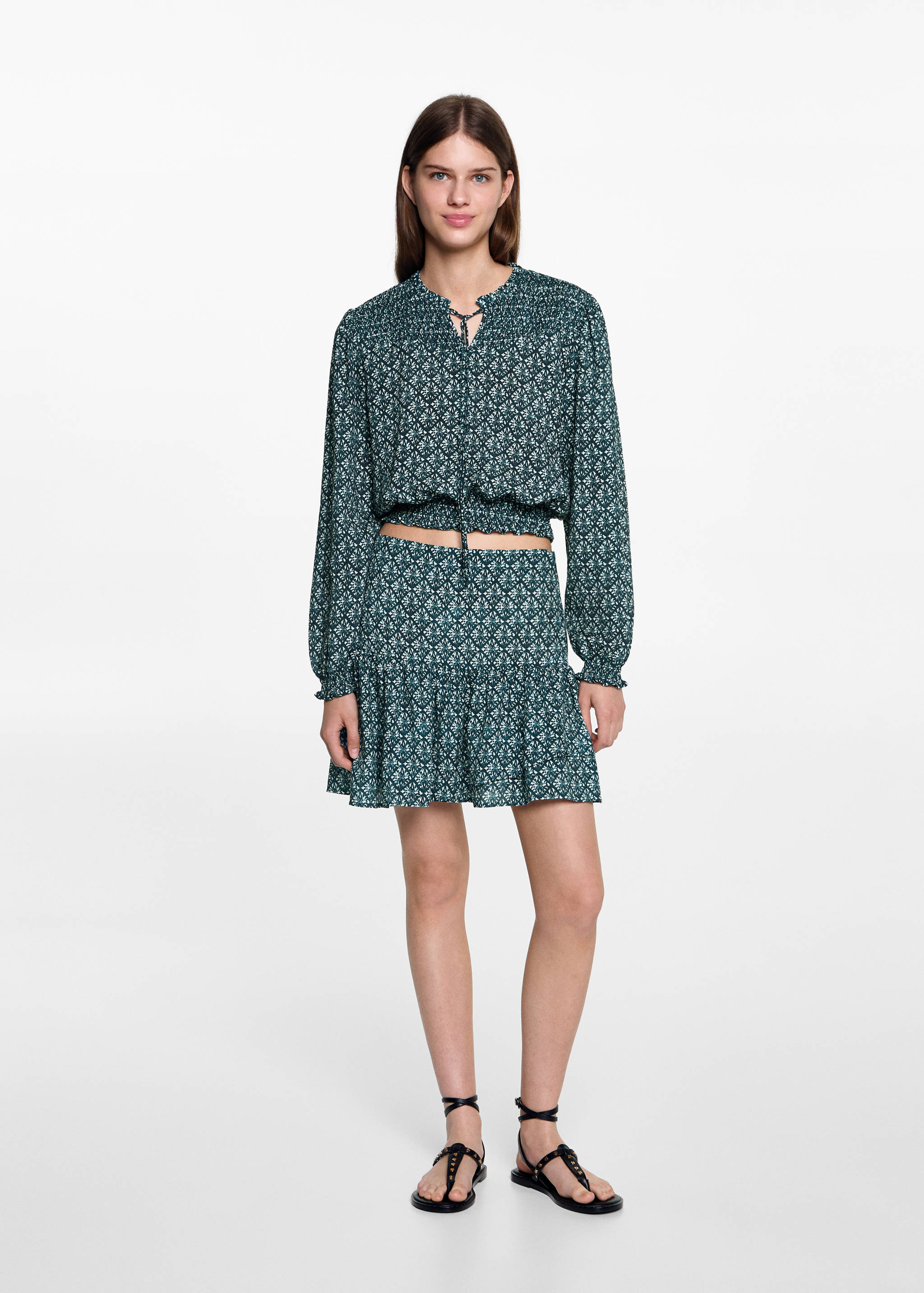 Gemusterter Volant-Rock - Allgemeine Ansicht