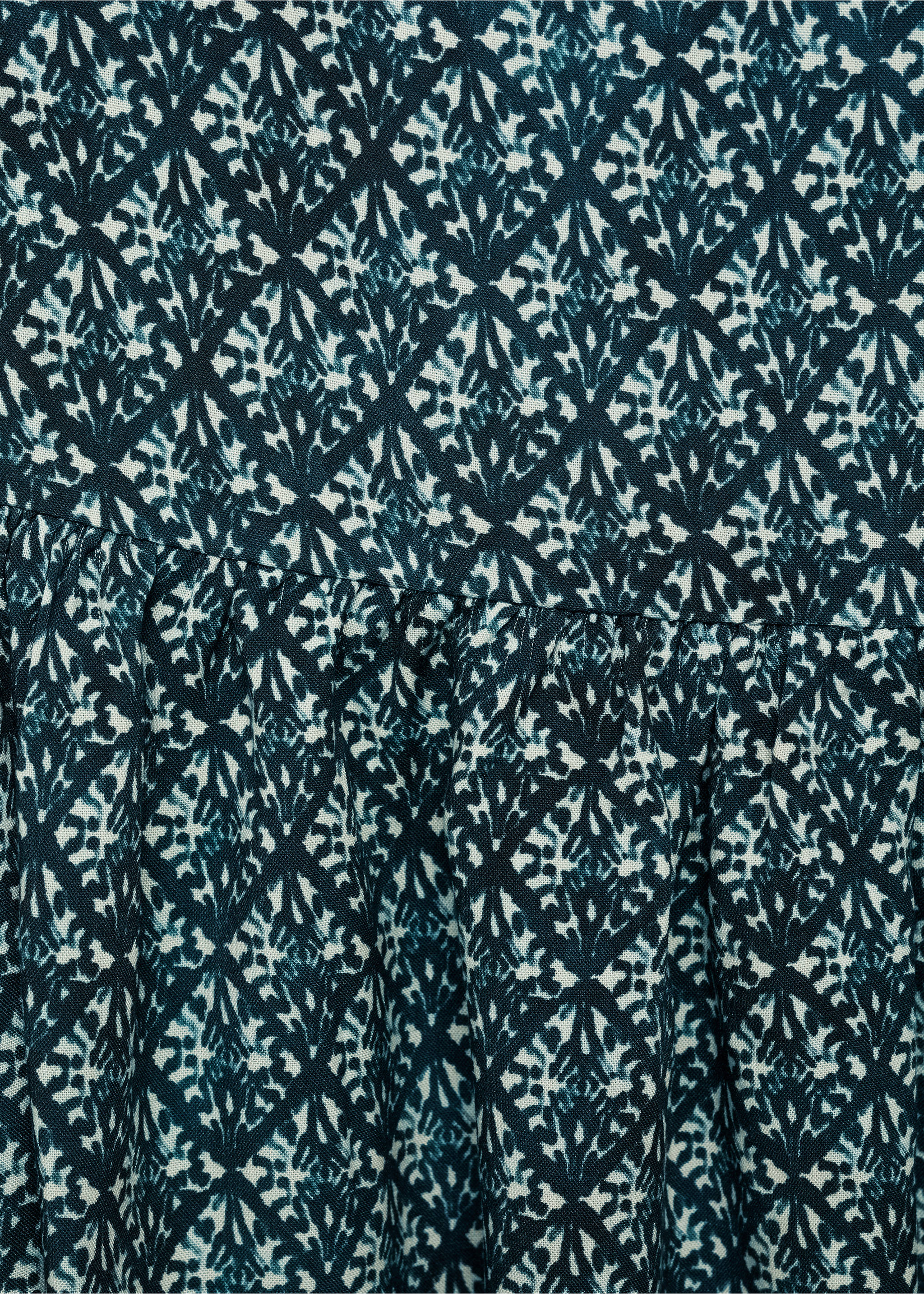 Gemusterter Volant-Rock - Detail des Artikels 8, Dunkles Marineblau. Ref: 77043292-00.