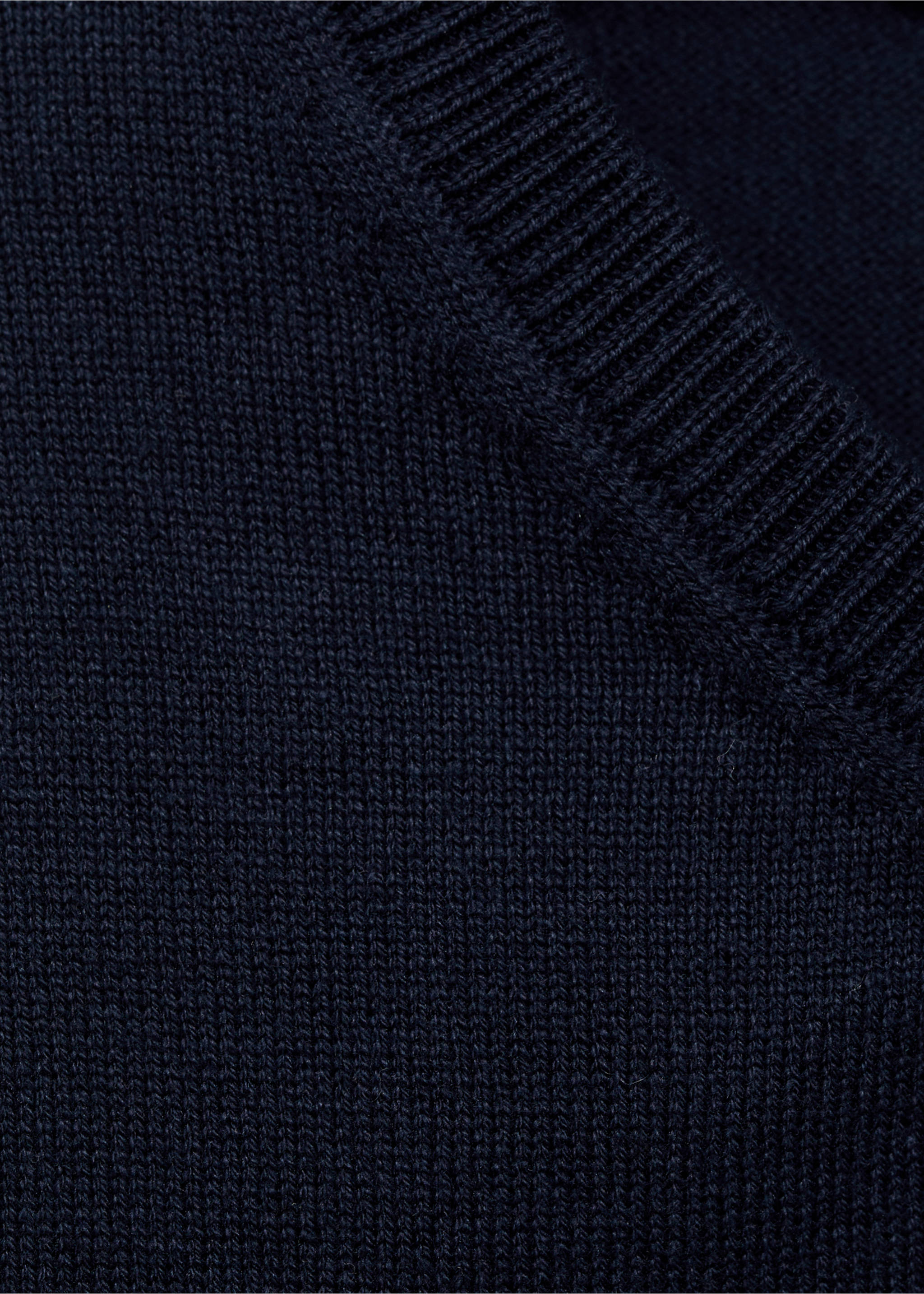 Knitted cotton gilet - Details of the article 0, Dark Navy. Ref: 77043665-00.