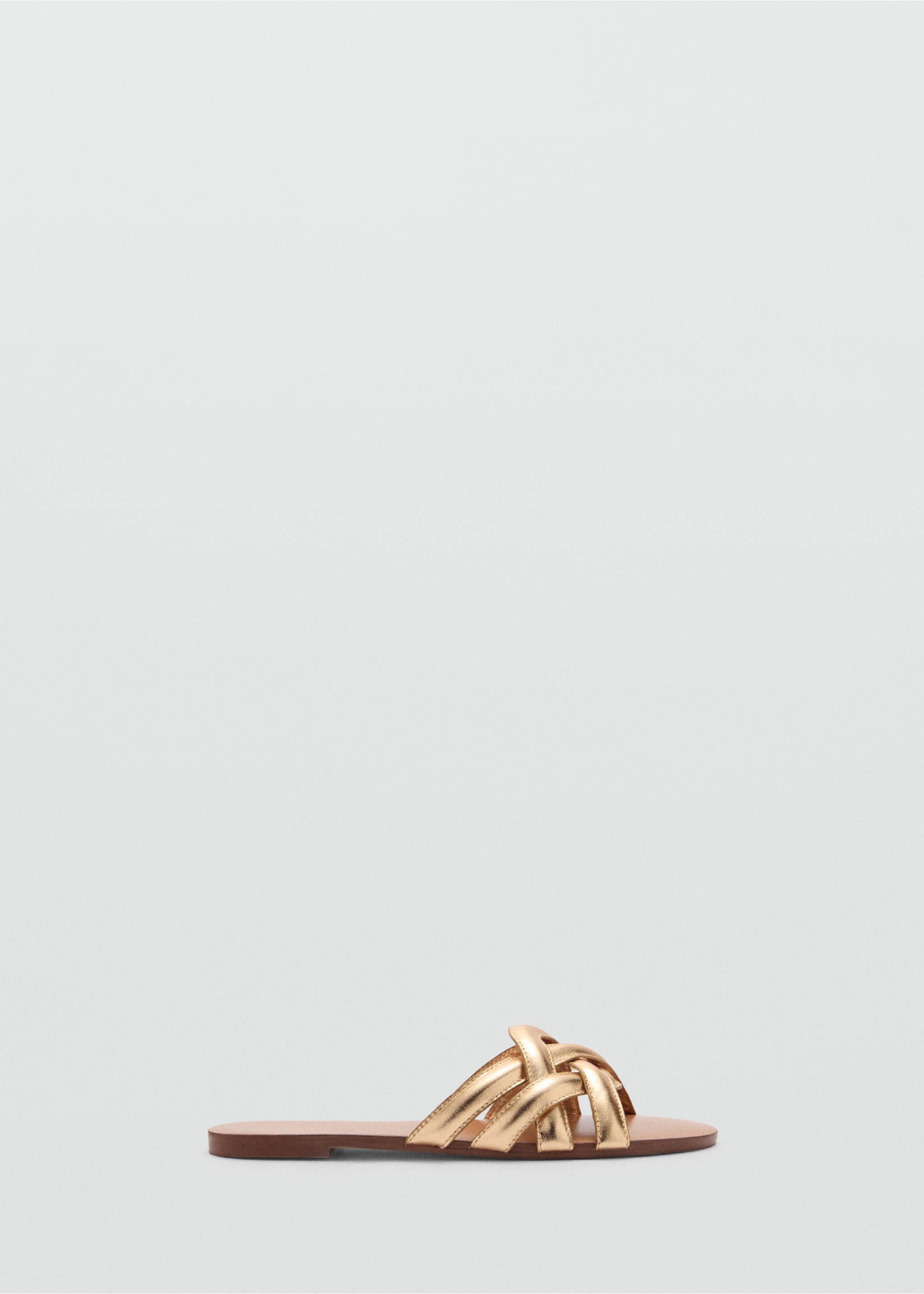 Leren sandalen met bandjes - Artikel zonder model, Goud. Ref: 77043672-00.