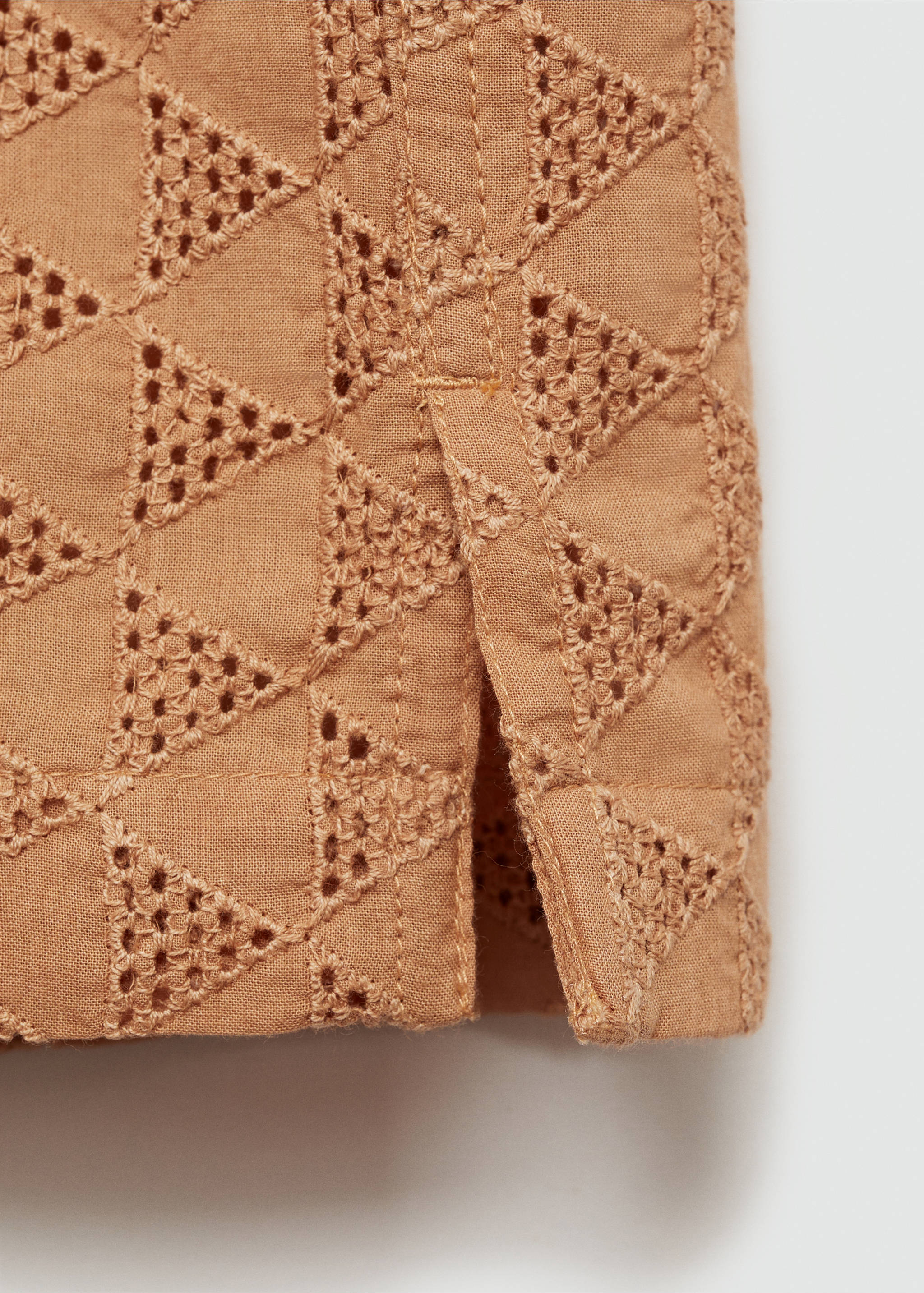 Besticktes Hemd aus 100 % Baumwolle - Detail des Artikels 0, Lachs. Ref: 77043674-00.