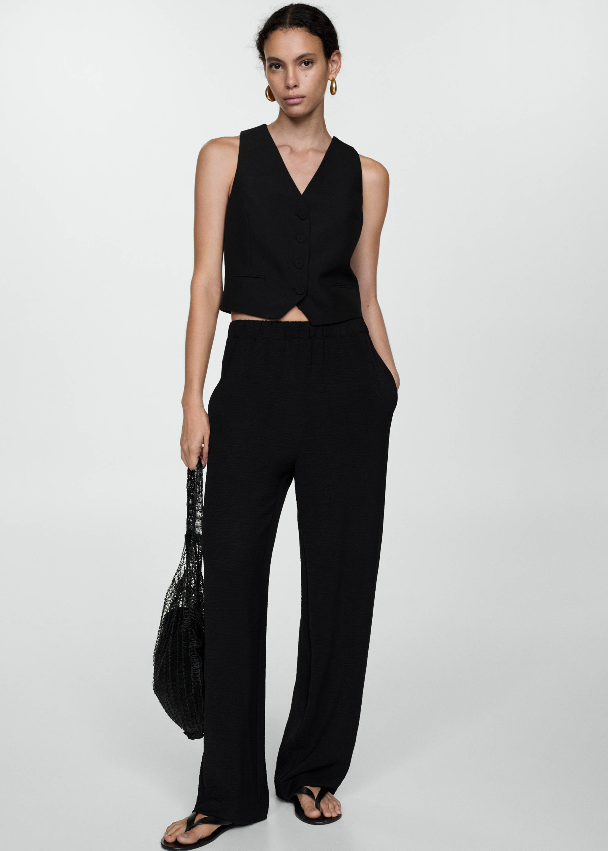 Pantalón fluido textura - Detalle del artículo 2