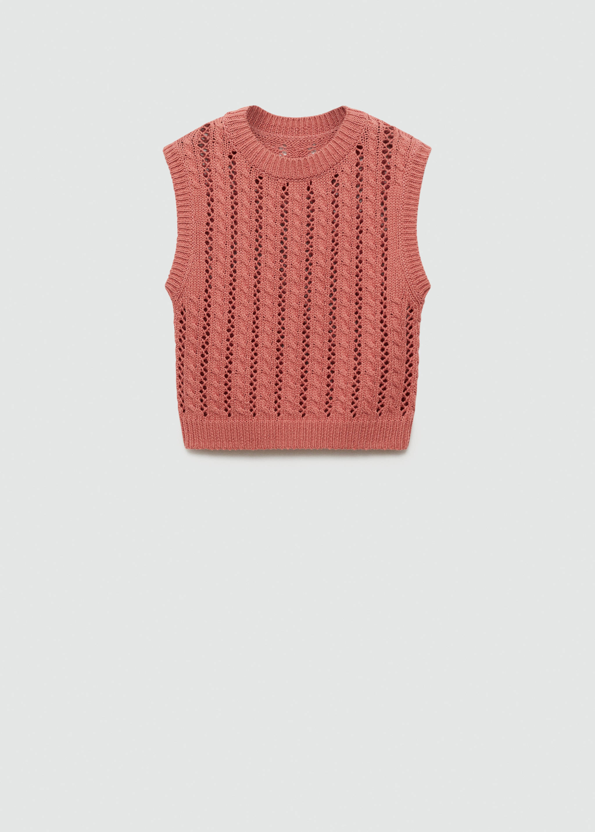 Colete de malha com pormenores rendados - Artigo sem modelo