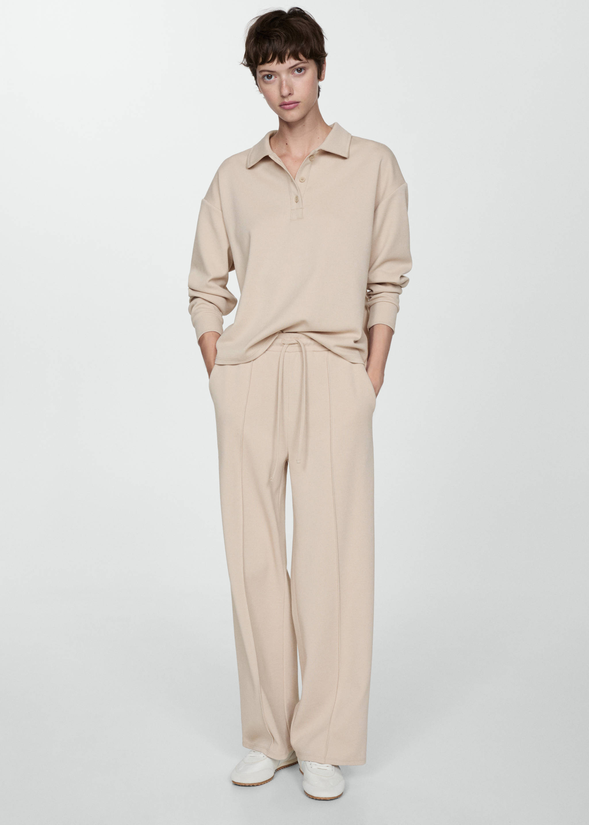 Seam-detail straight-fit pants - General plane