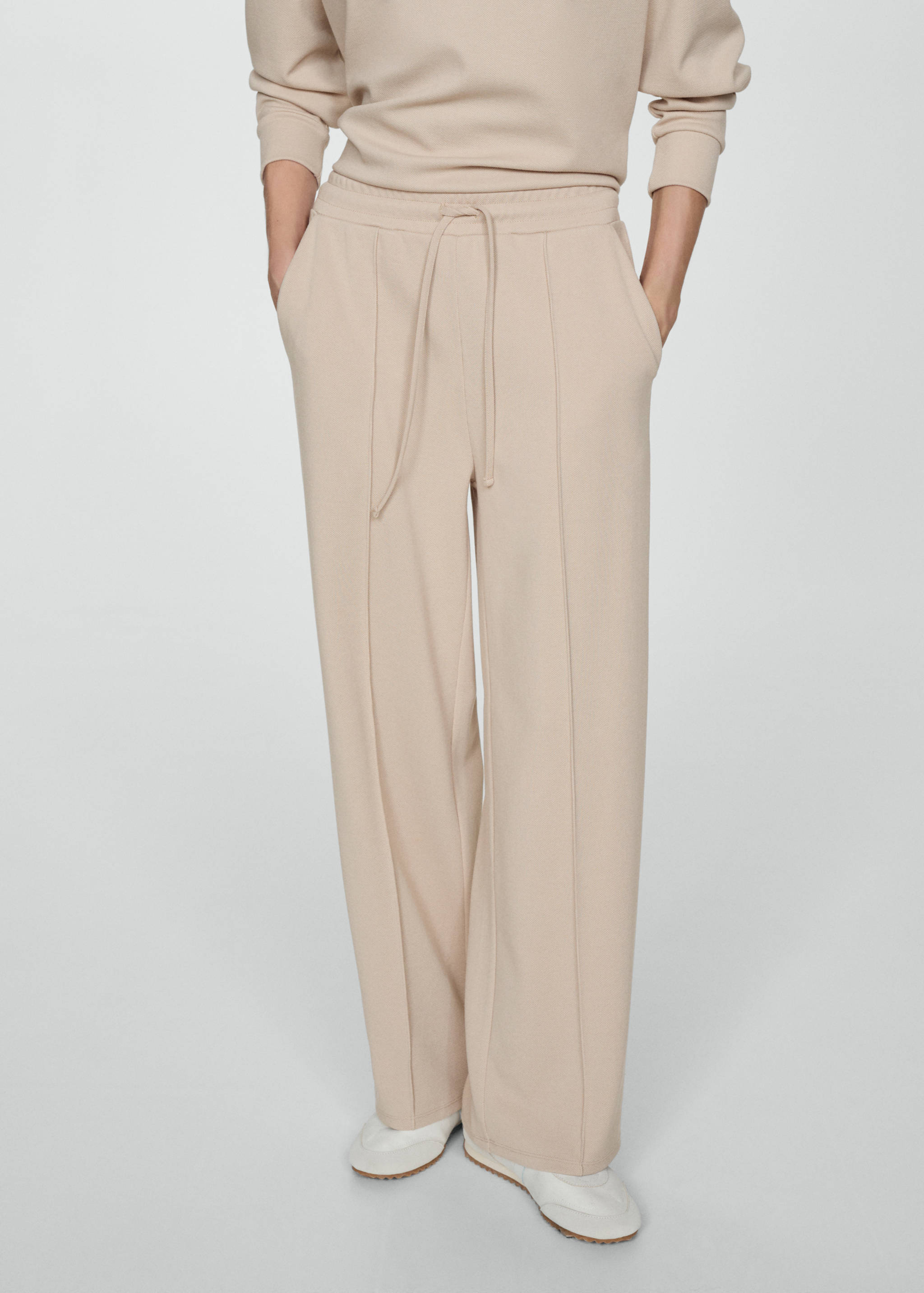 Seam-detail straight-fit pants - Medium plane