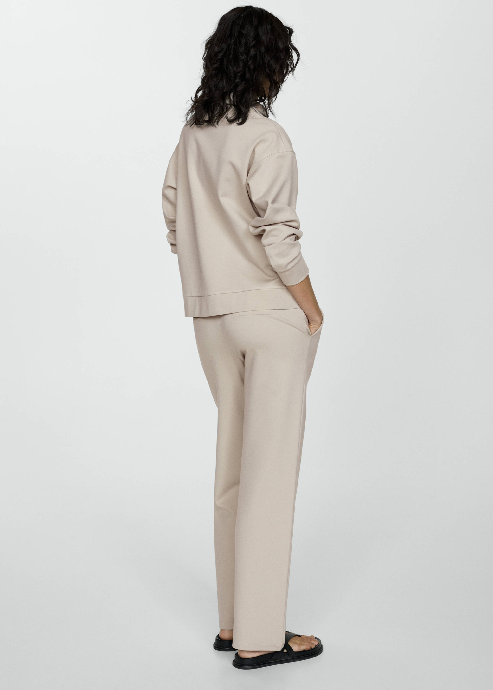 Perkins-neck sweater with zip - Reverse of the article