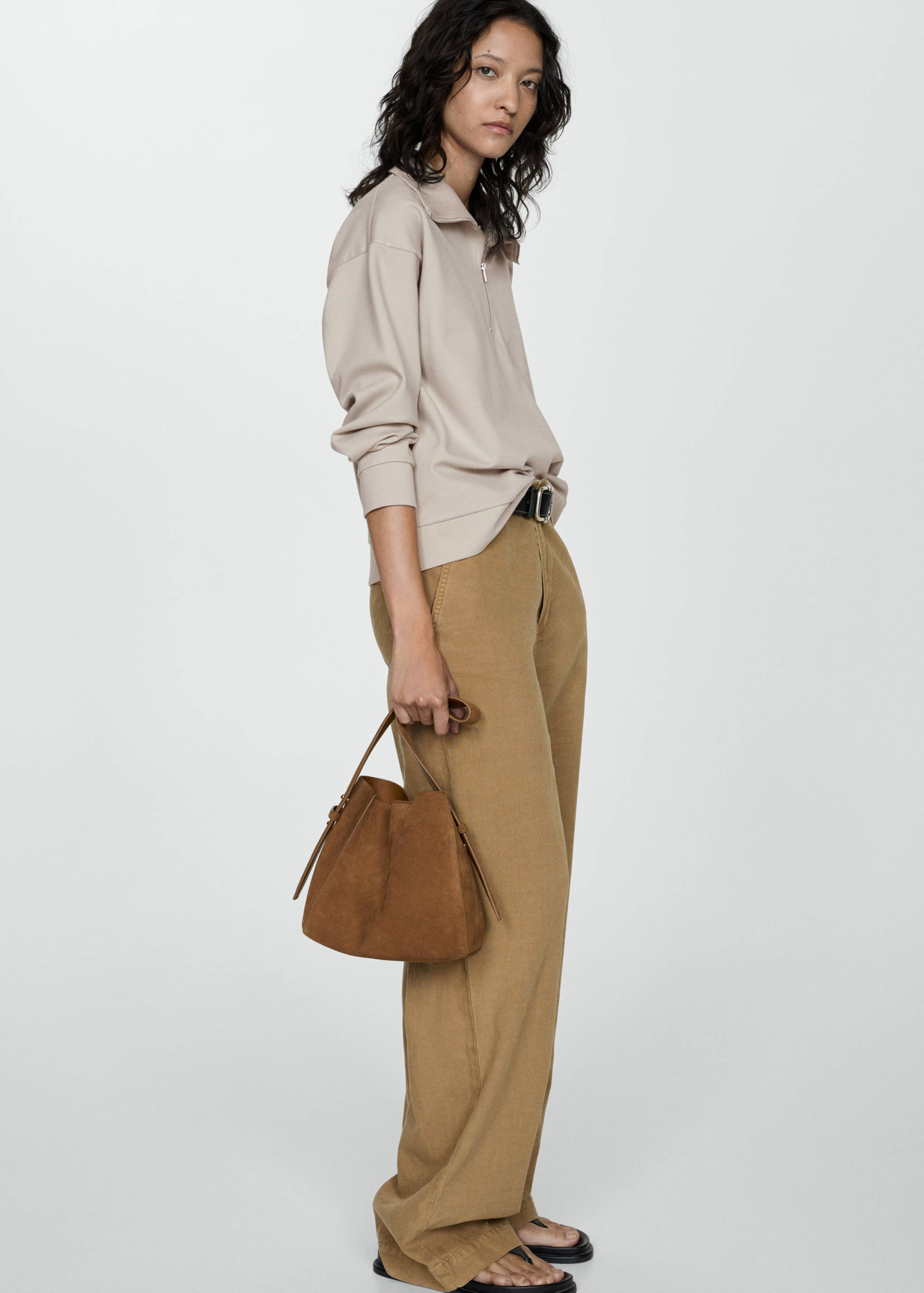 Perkins-neck sweater with zip - Details of the article 2