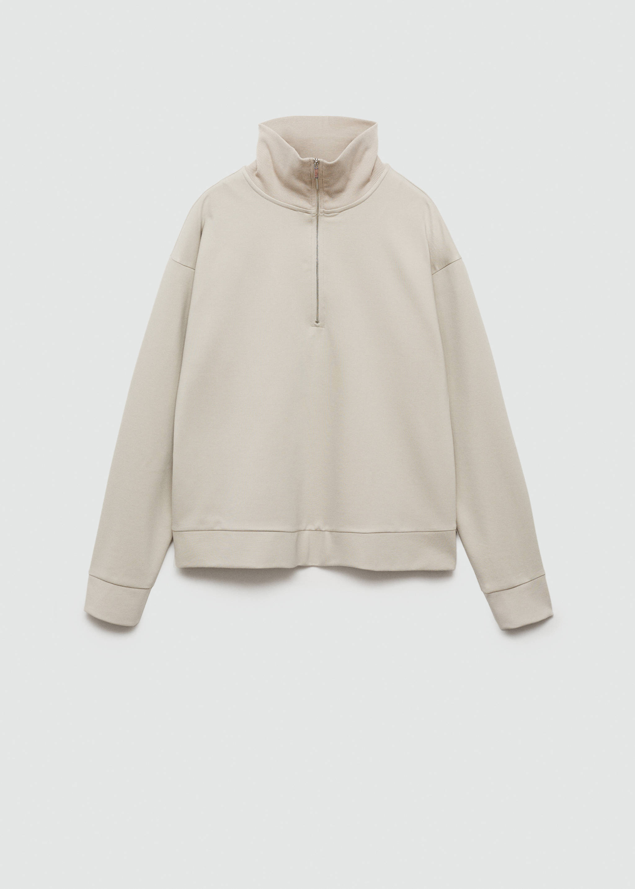 Perkins-neck sweater with zip - Article without model