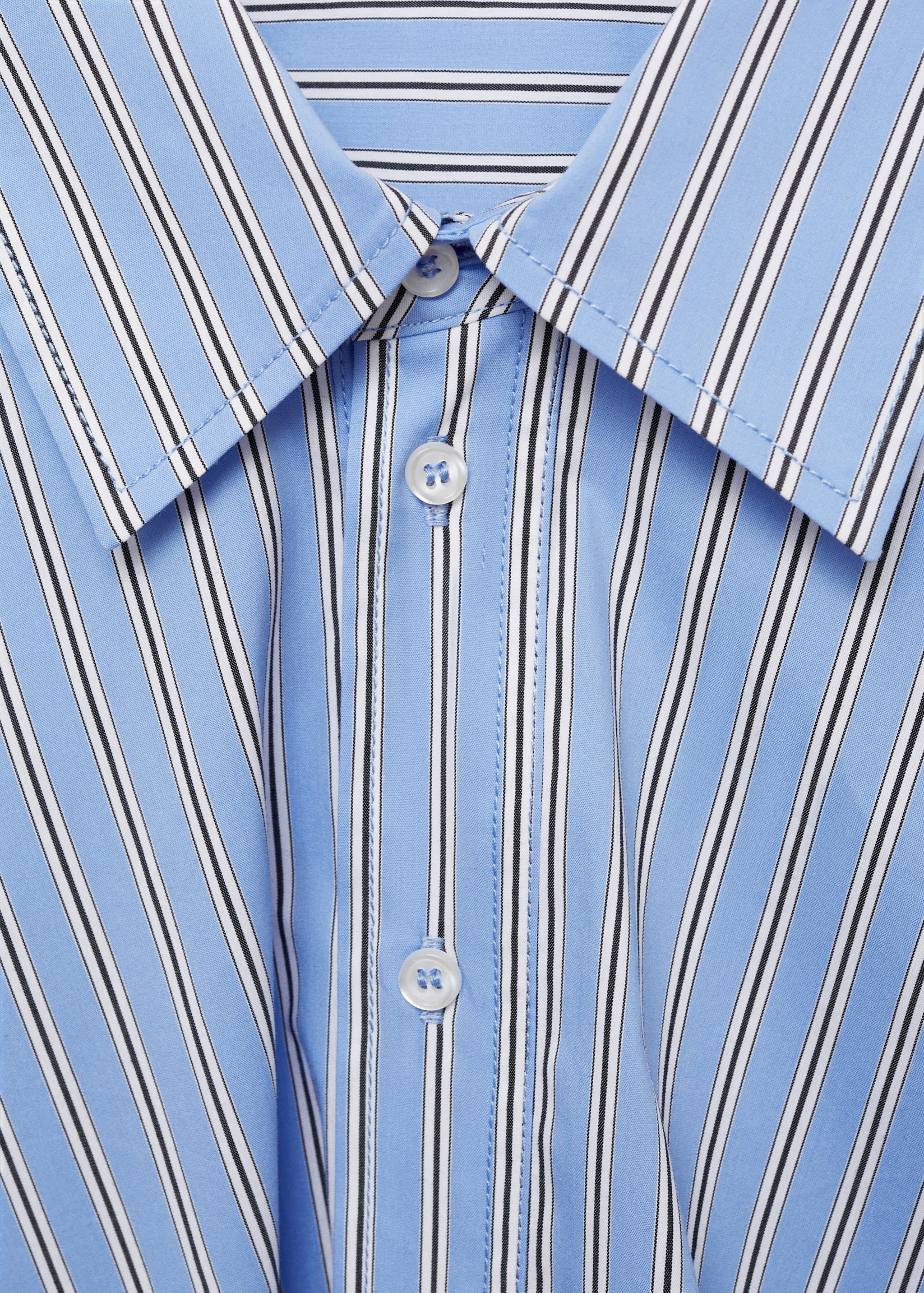 Striped wrap shirt dress - Details of the article 8