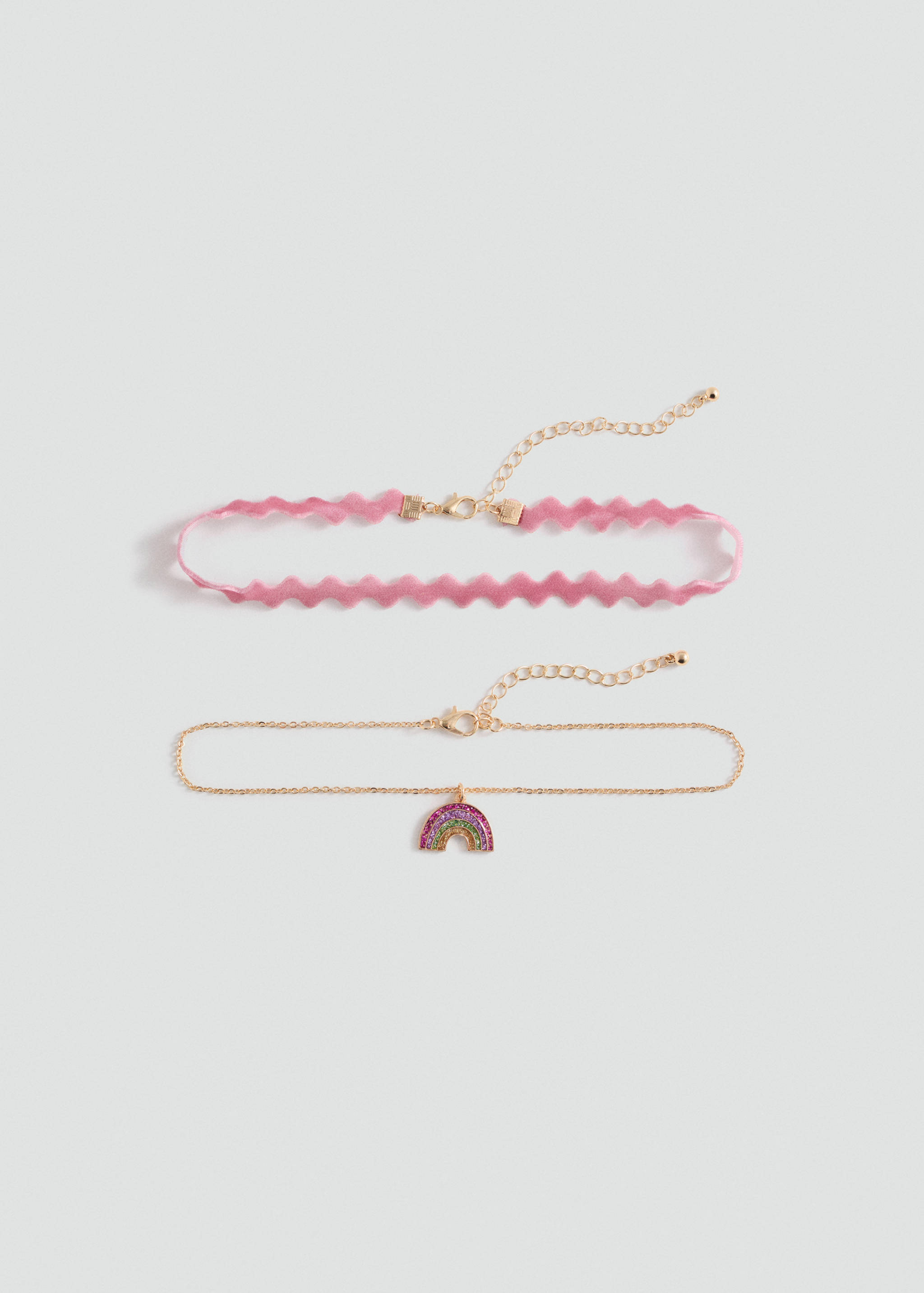 2er-Pack Regenbogen-Halsketten - Artikel ohne Model