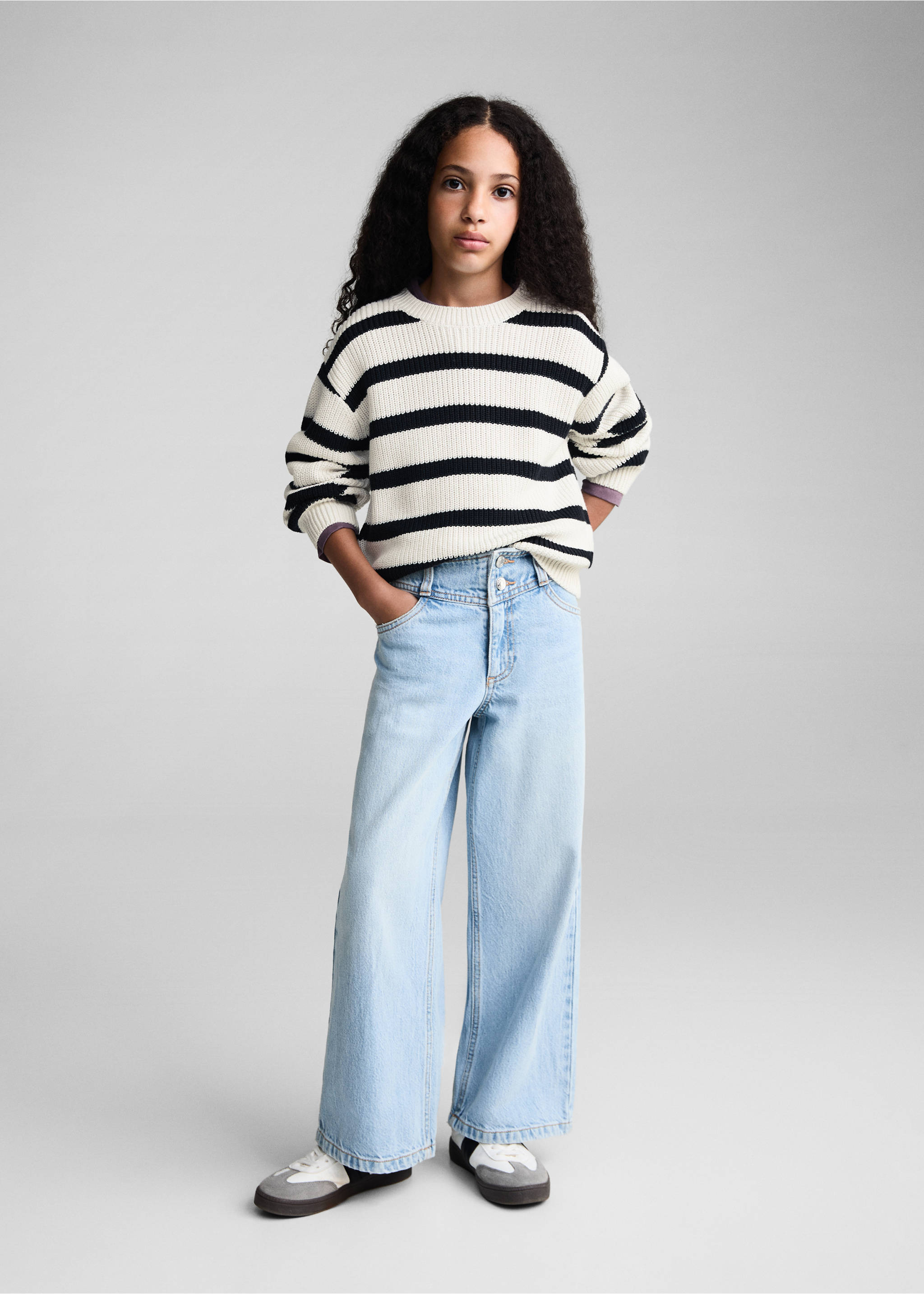 Knit striped sweater - General plane, Off White. Ref: 77044037-00.