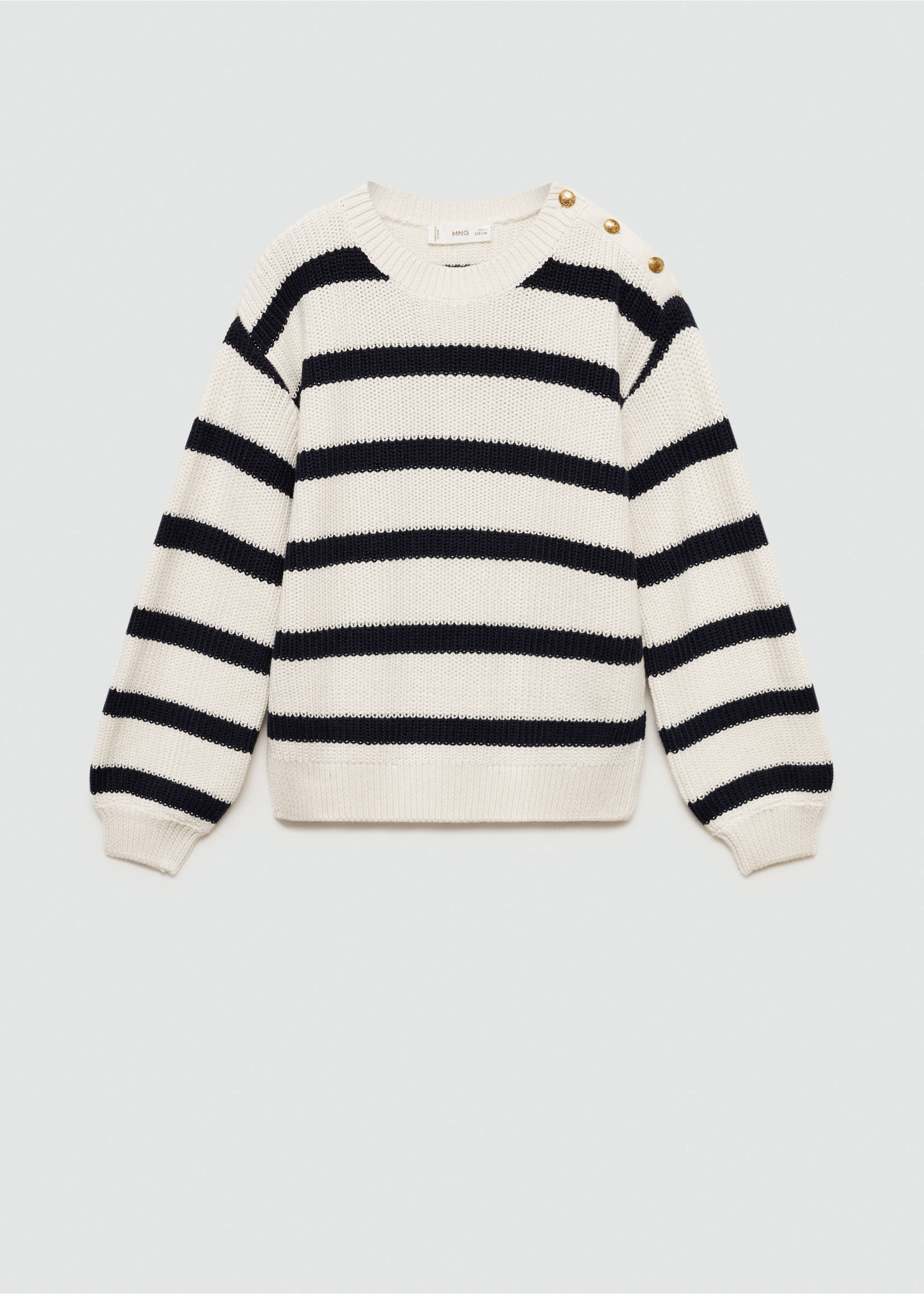 Knit striped sweater - Article without model, Off White. Ref: 77044037-00.