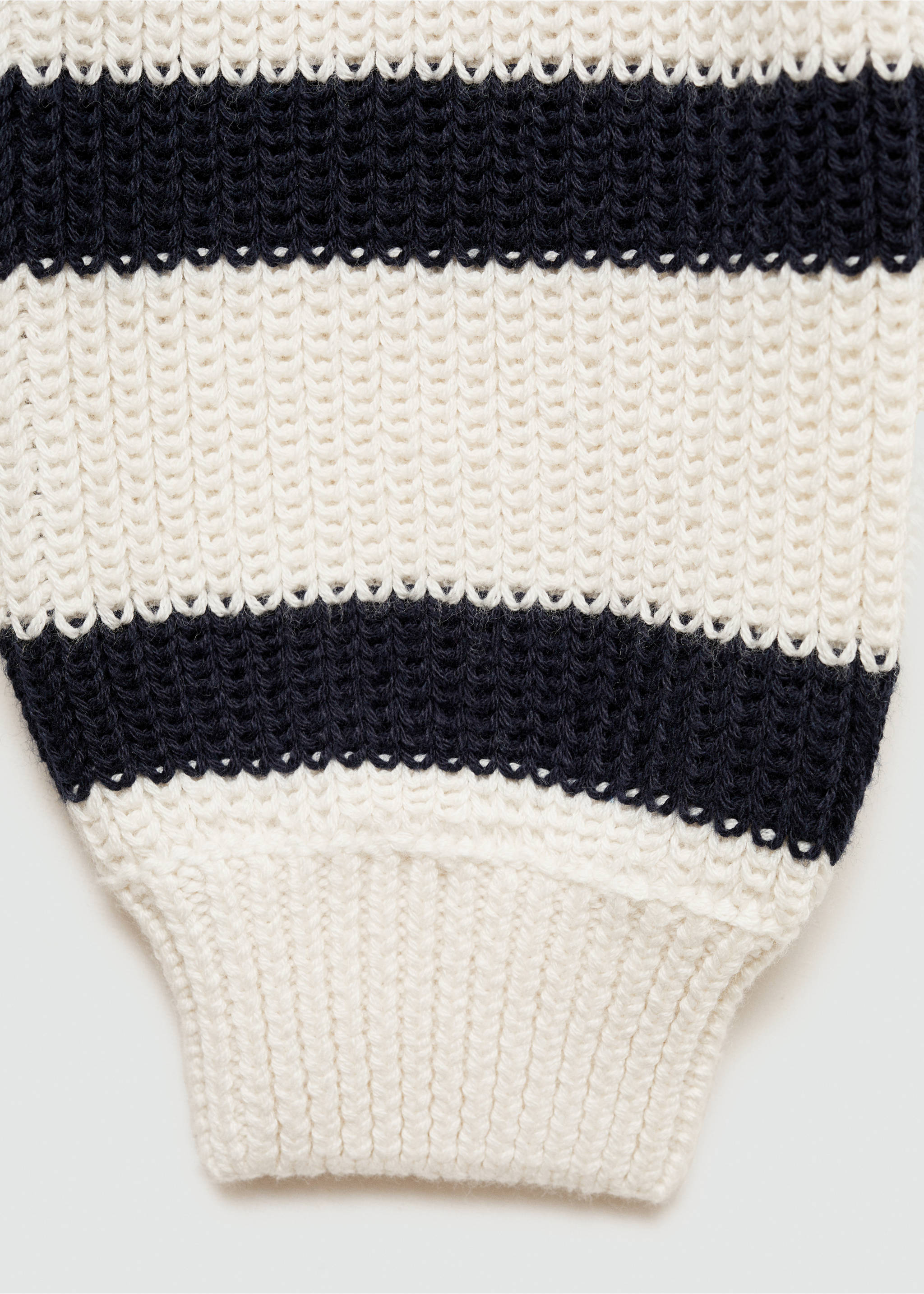 Knit striped sweater - Details of the article 0, Off White. Ref: 77044037-00.