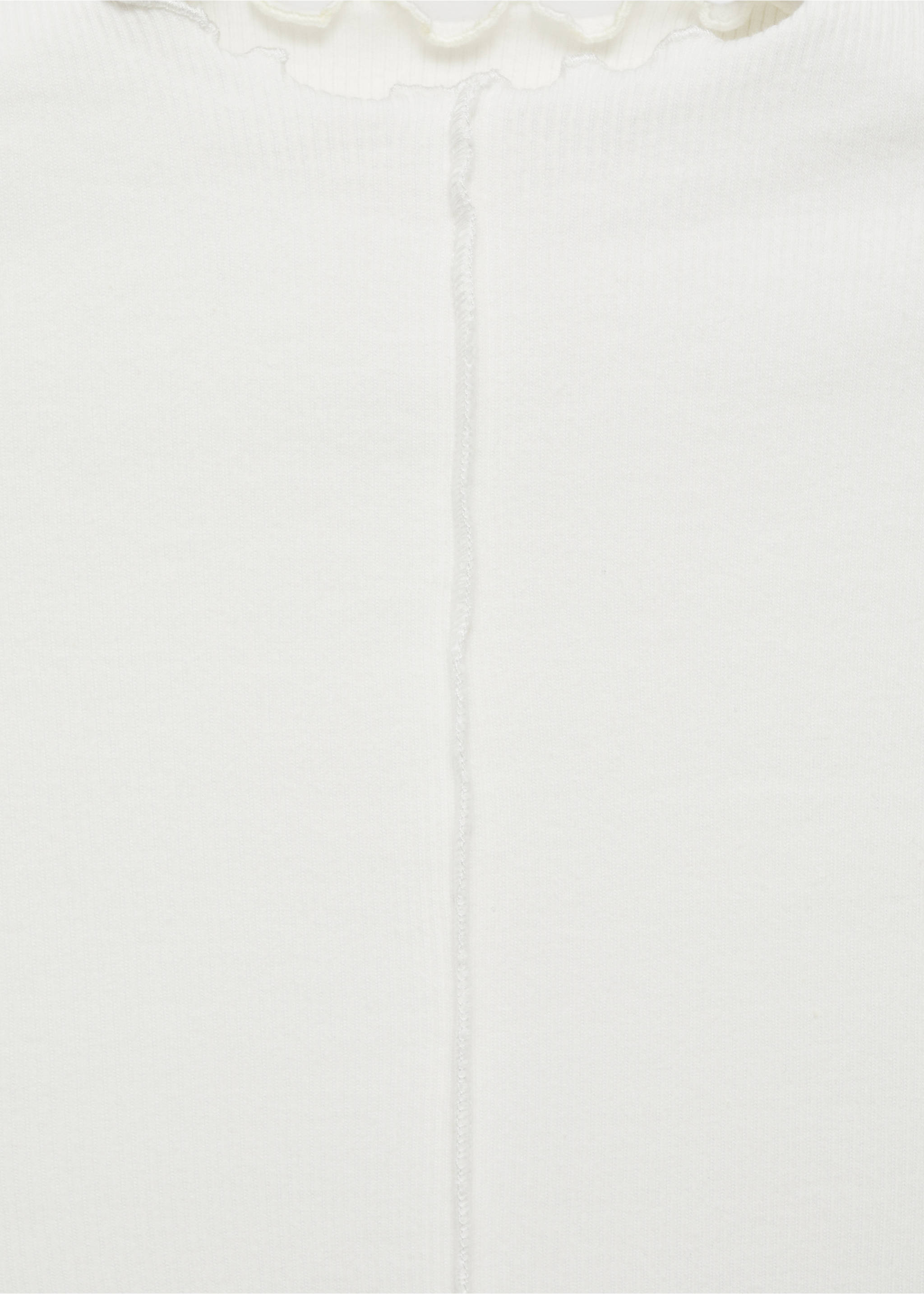 Long-sleeved t-shirt with decorative seams - Details of the article 8, Off White. Ref: 77044046-00.