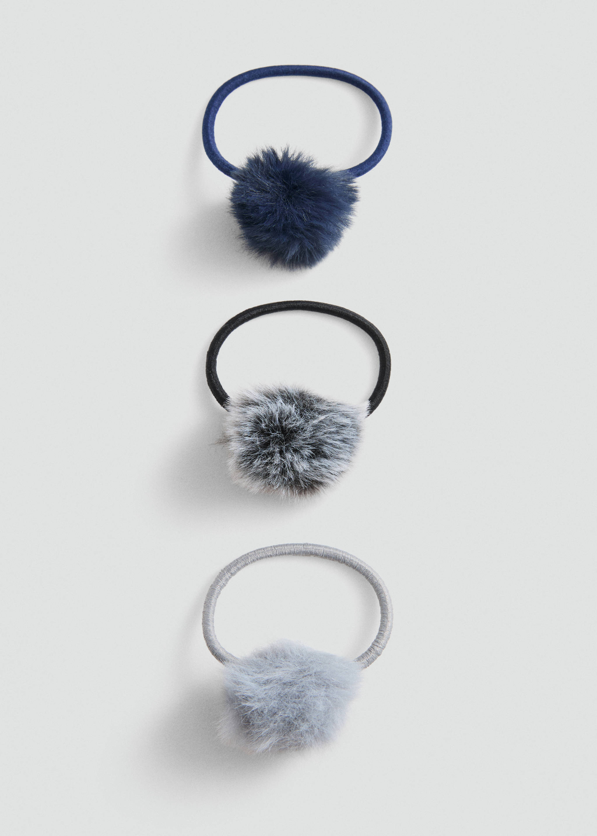 3er-Pack Pompon-Haargummis - Artikel ohne Model