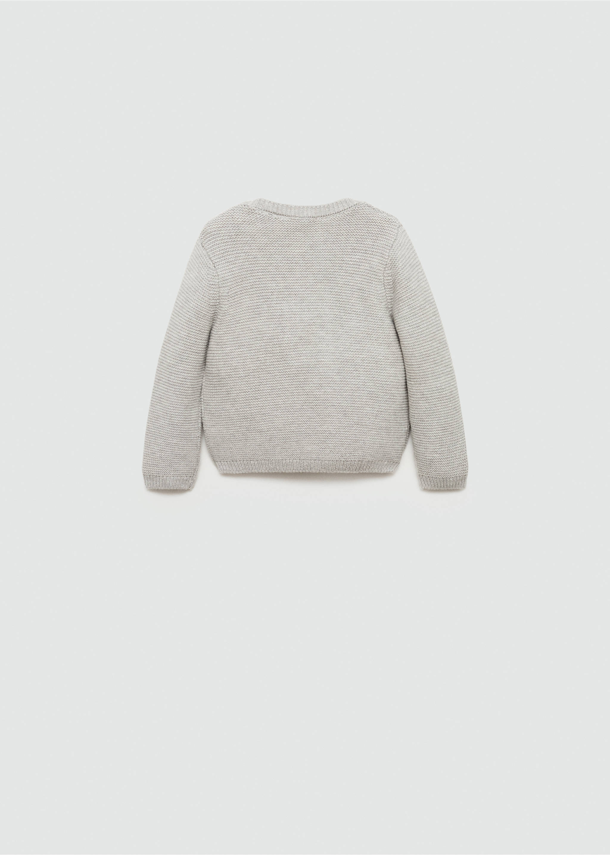 Knit pocket sweater - Reverse of the article, Medium Heather Grey. Ref: 77044054-00.