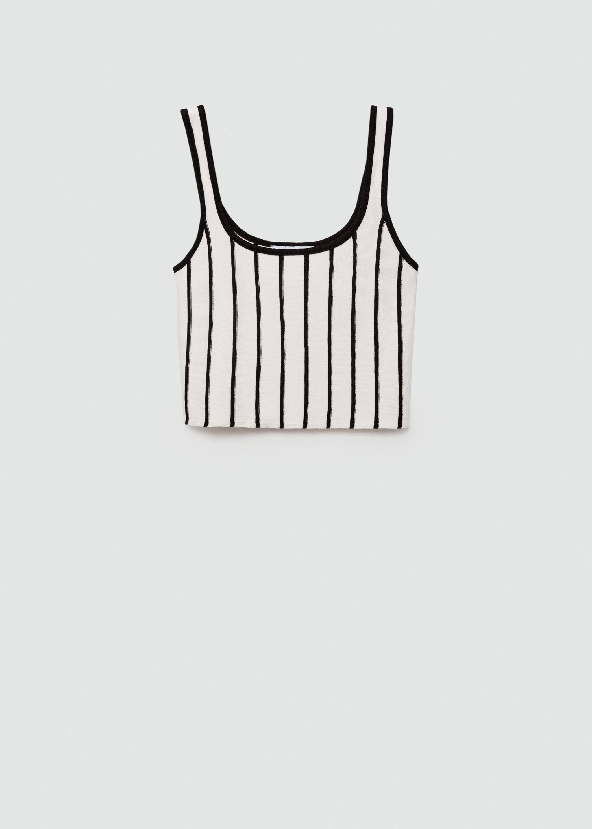 Striped knitted crop top - Article without model