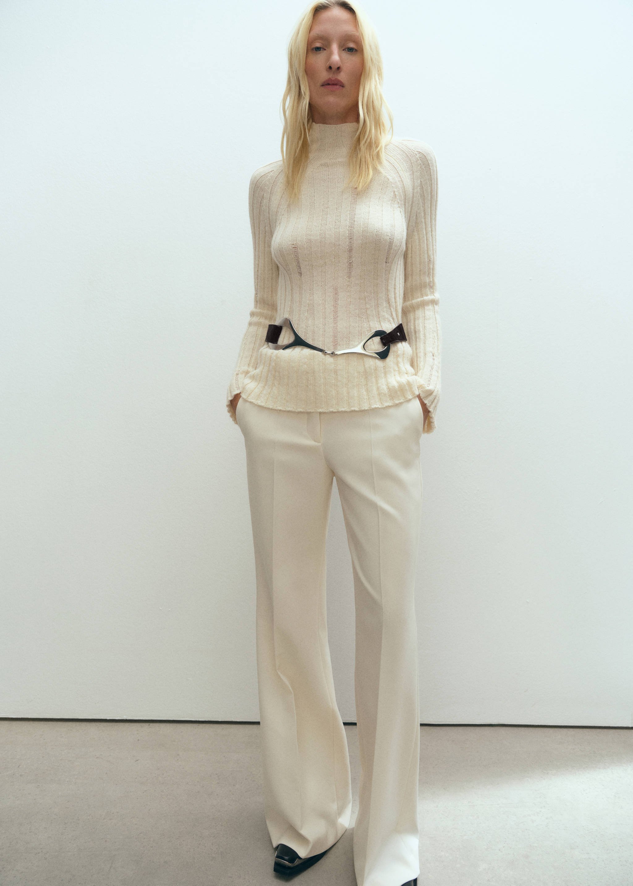 Metal fastening leather belt - General plane