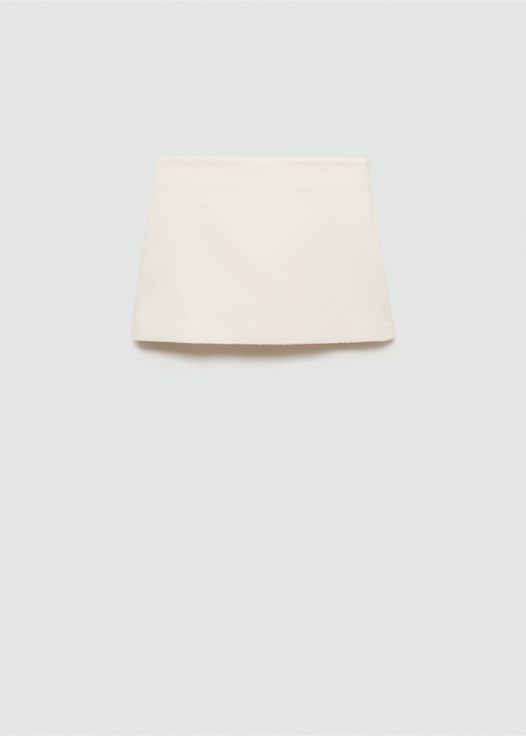 Tweed miniskirt - Article without model, Ecru. Ref: 77044068-00.