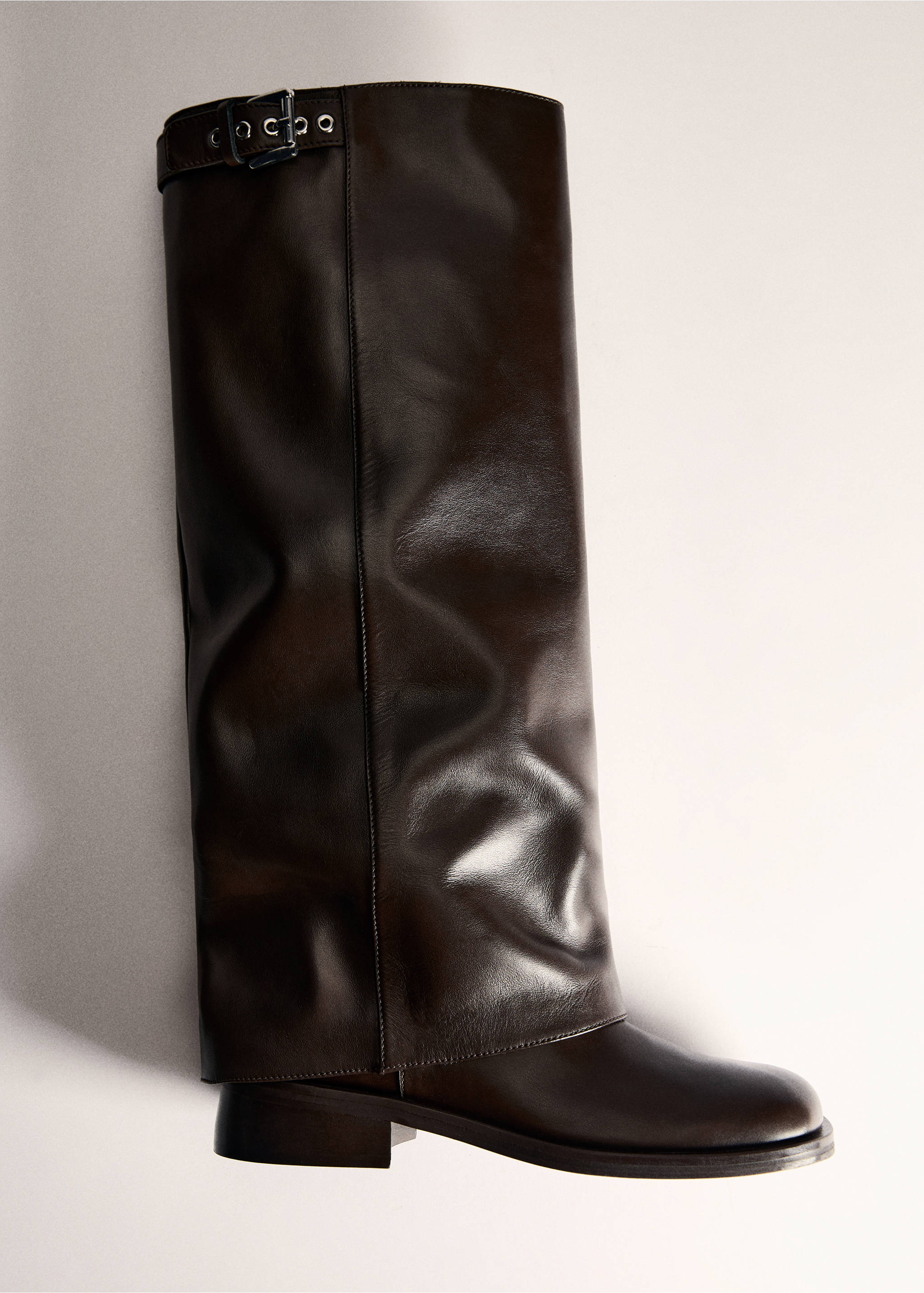 Buckle ankle boots - Details of the article 5, Chocolate. Ref: 77044070-00.