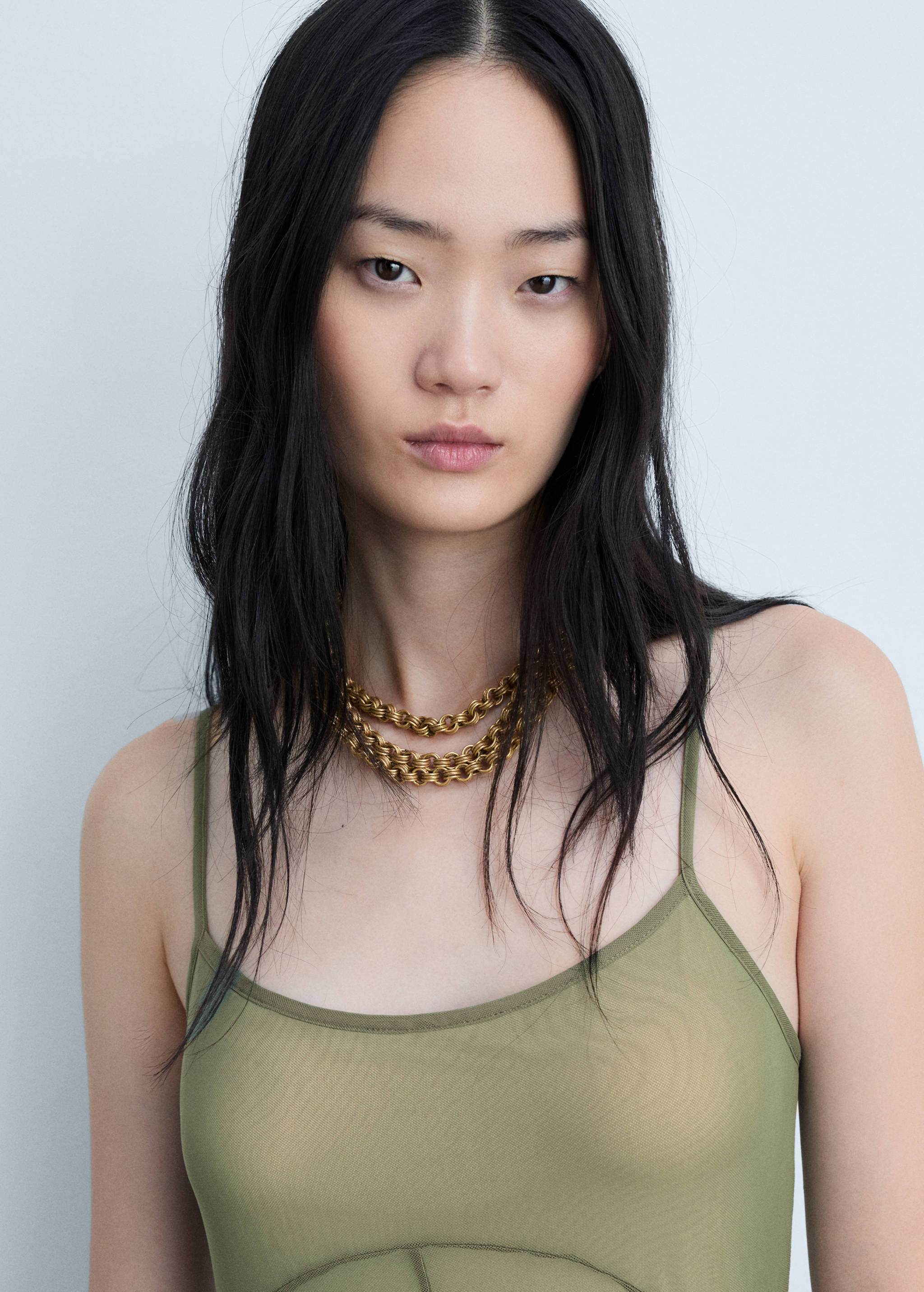 Asymmetrische jurk tule stiksels - Detail van het artikel 1