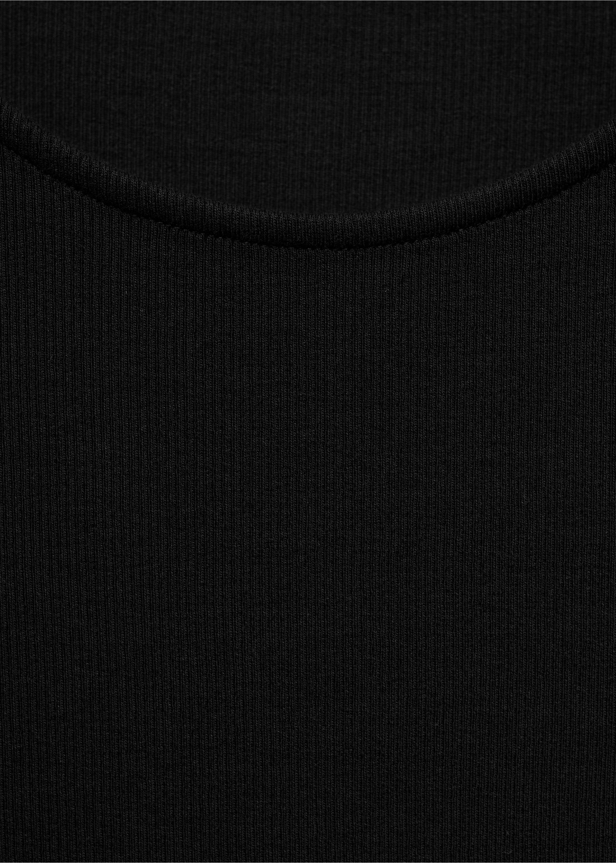 Vestido evasê de tecido combinado - Pormenor do artigo 0, Preto. Ref: 77044073-00.