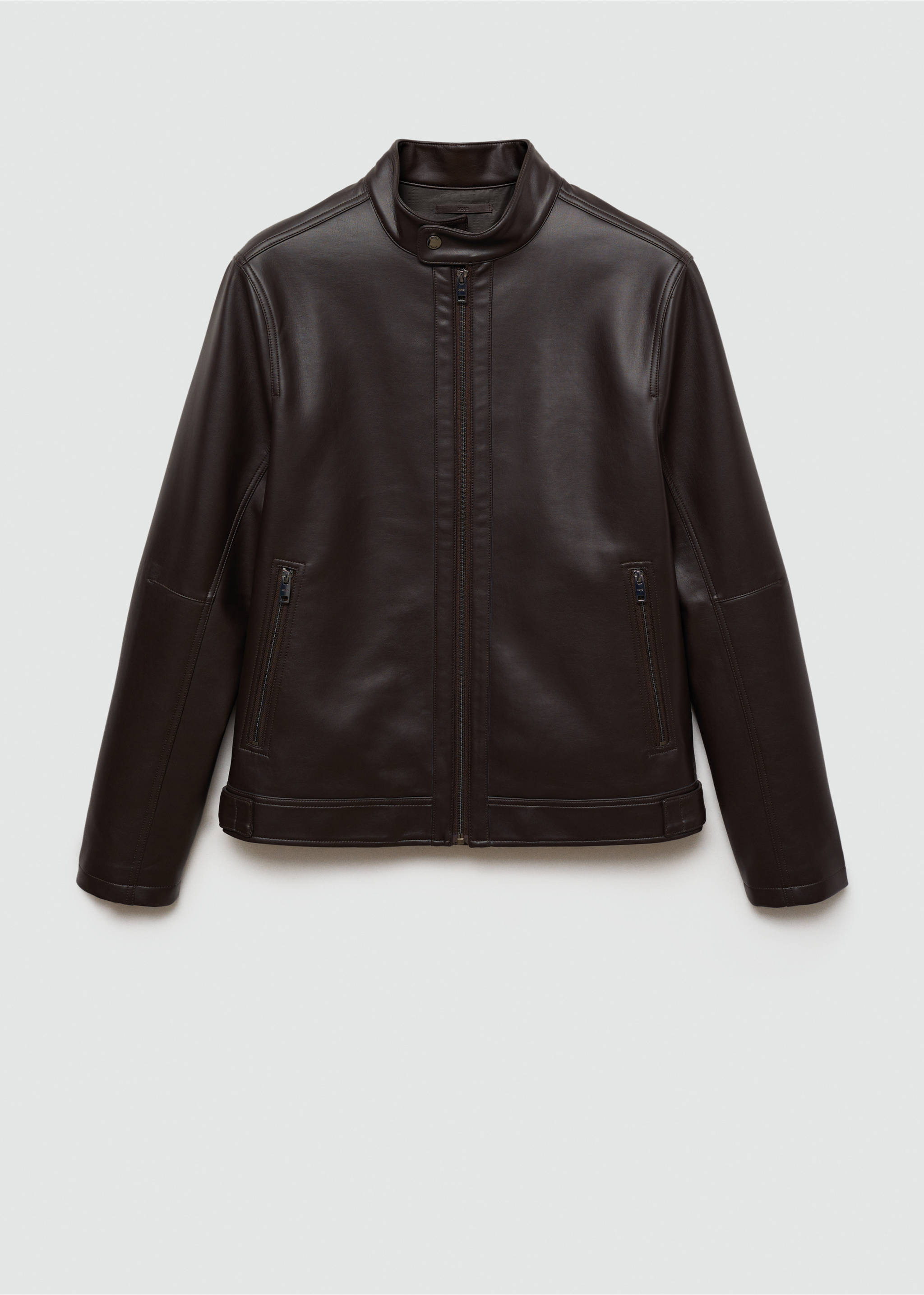 Jacke mit Nappaleder-Effekt - Artikel ohne Model, Schokolade. Ref: 77044432-00.
