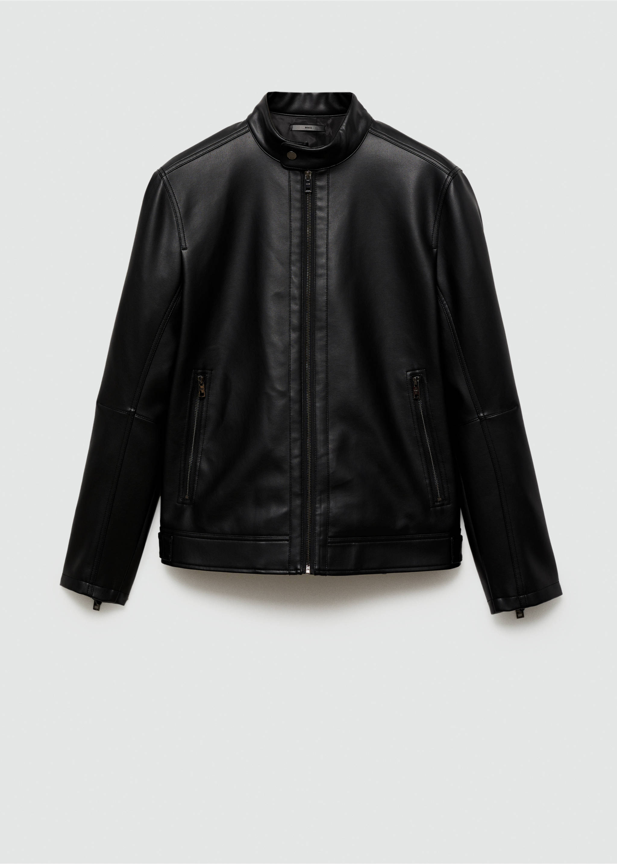 Jacke mit Nappaleder-Effekt - Artikel ohne Model, Schwarz. Ref: 77044432-00.