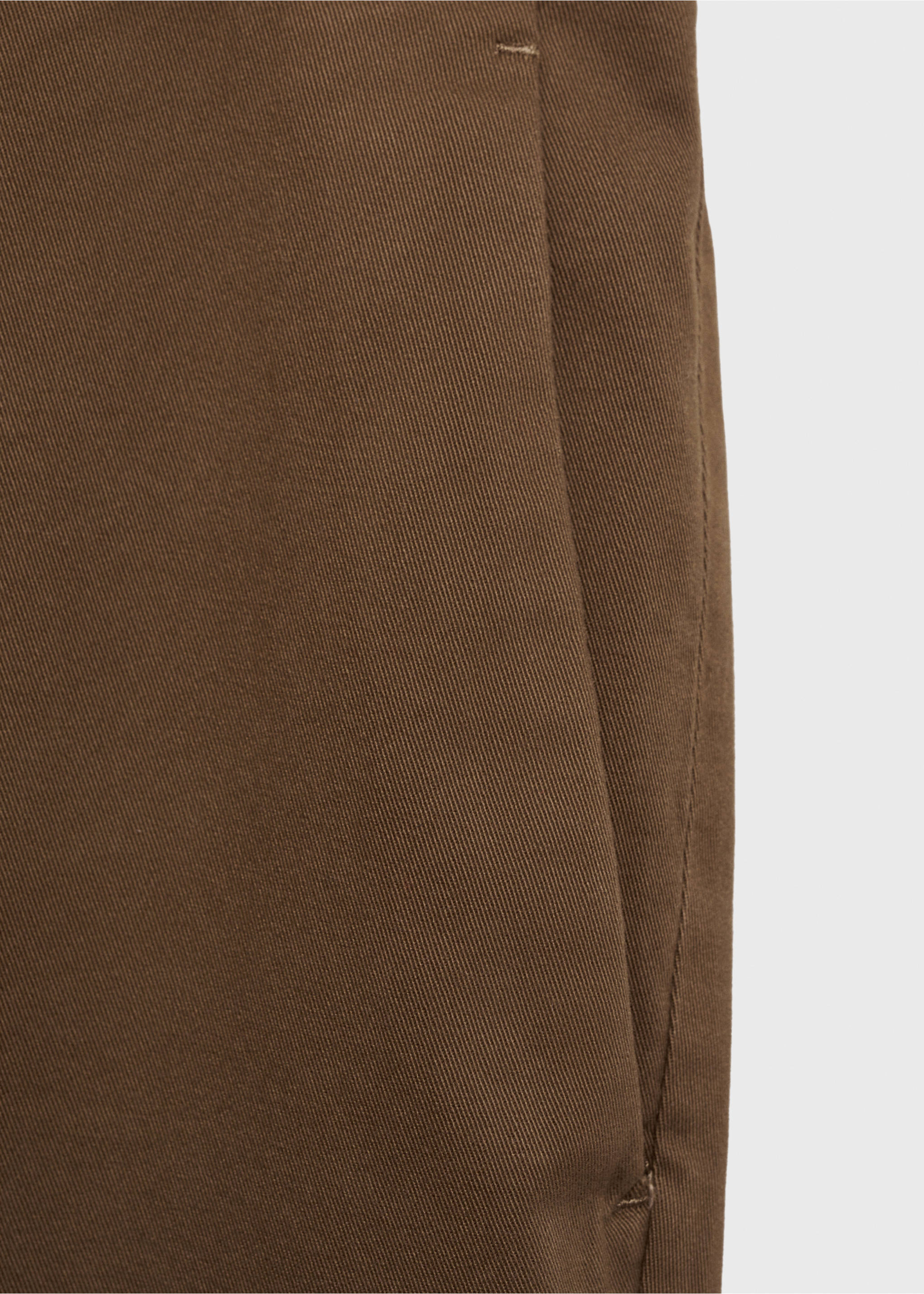 Slim fit serge chino trousers - Details of the article 0, Brown. Ref: 77044434-00.